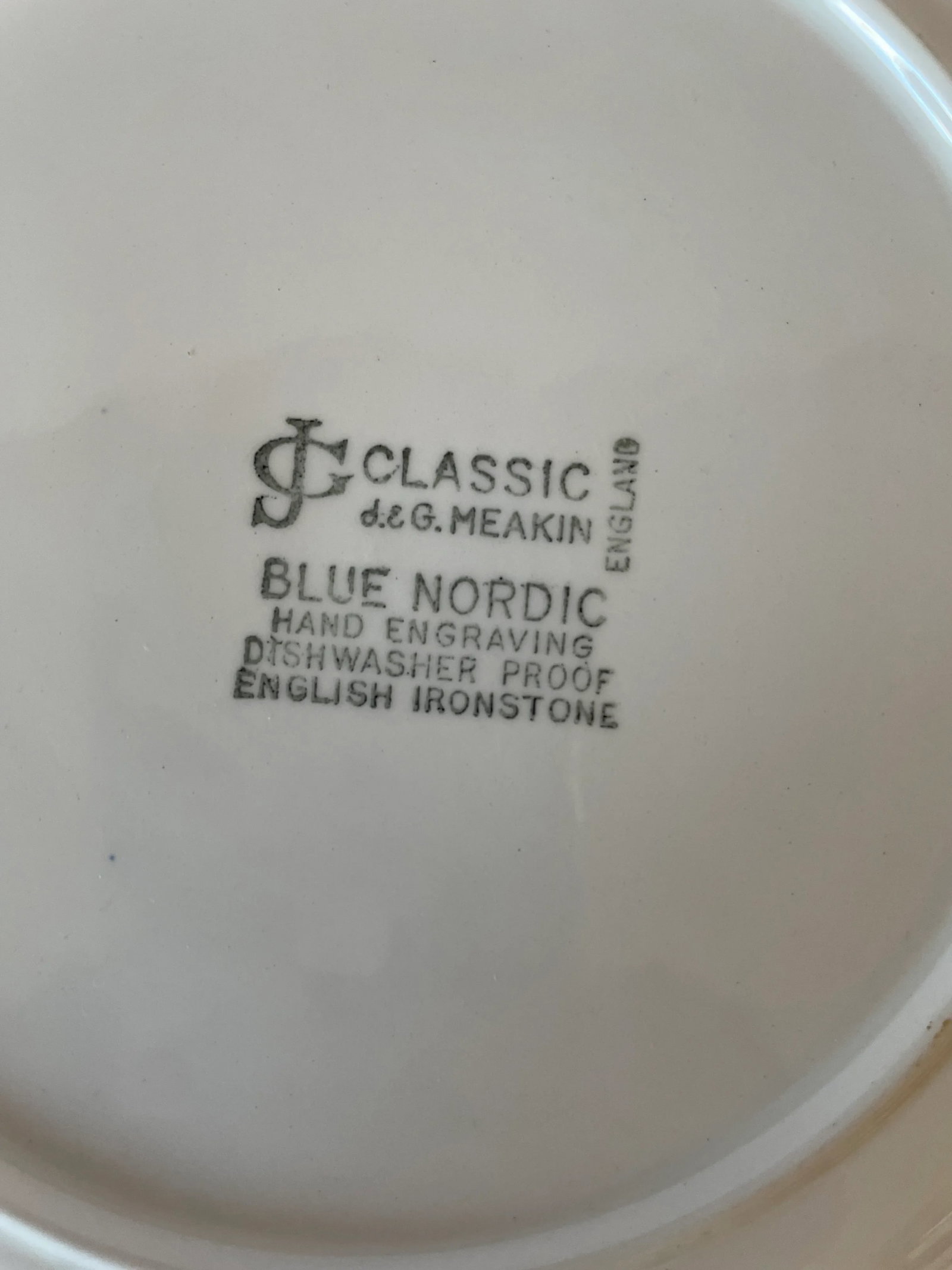 Vintage J & G Meakin Classic White Blue Nordic Dinner Pieces- 24 Pieces - 8