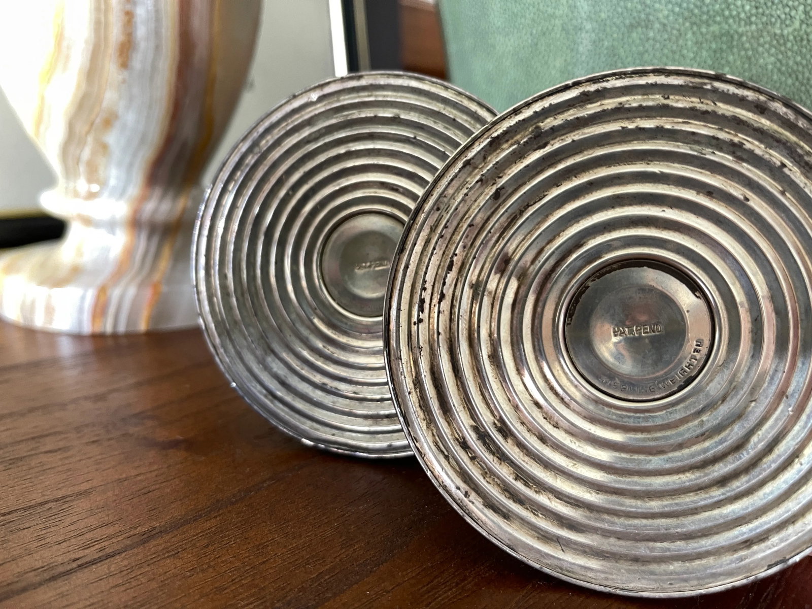 Vintage Sterling Weighted Candle Holders - a Pair - 4