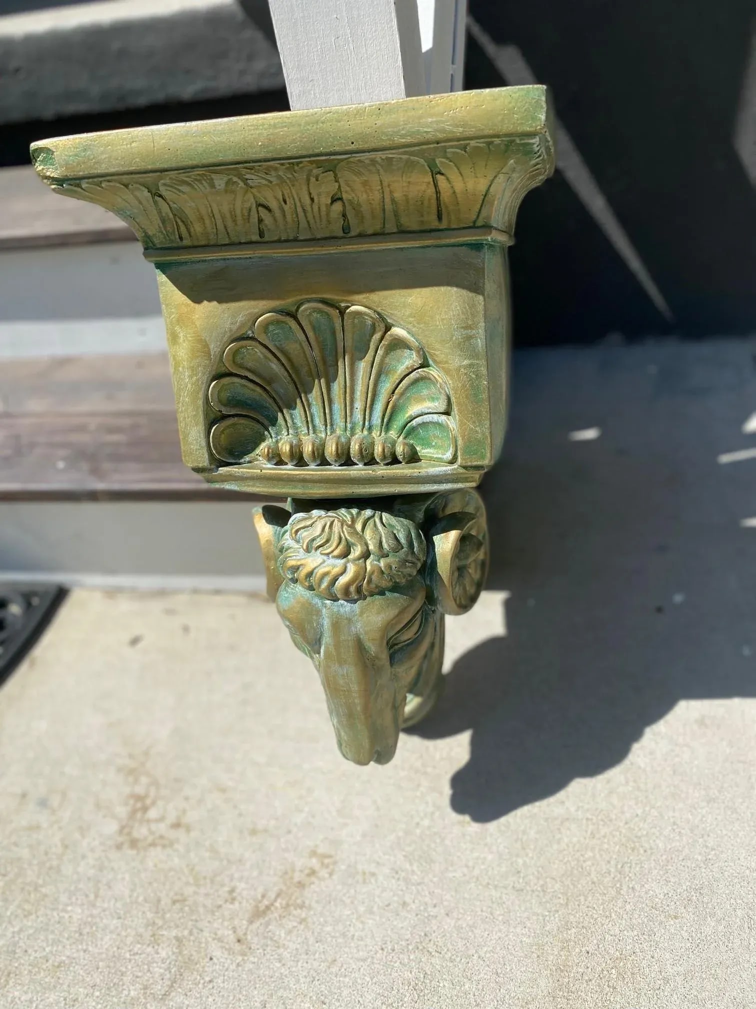 Vintage Rams Head Corbel Shelf - 3