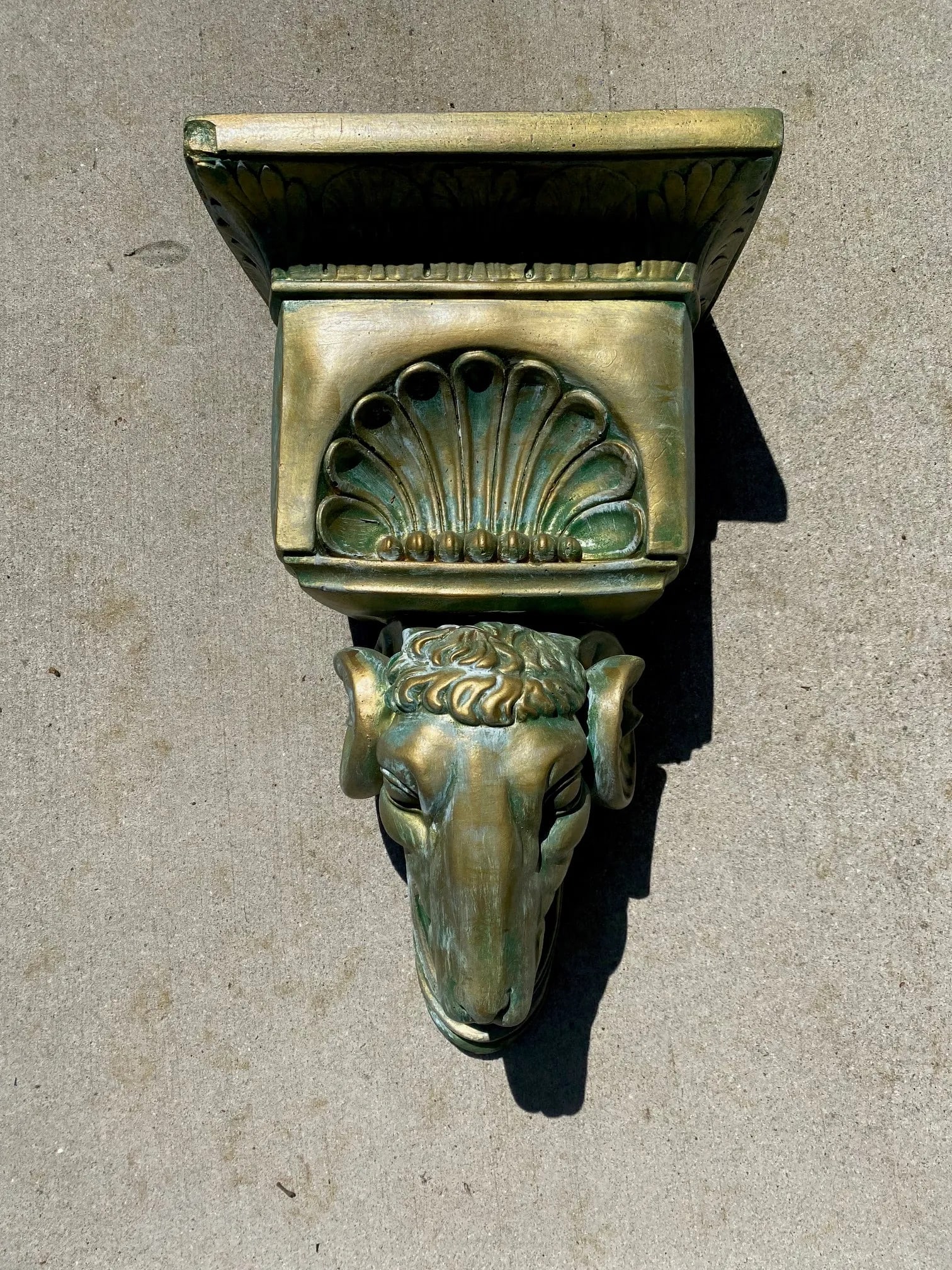 Vintage Rams Head Corbel Shelf - 5