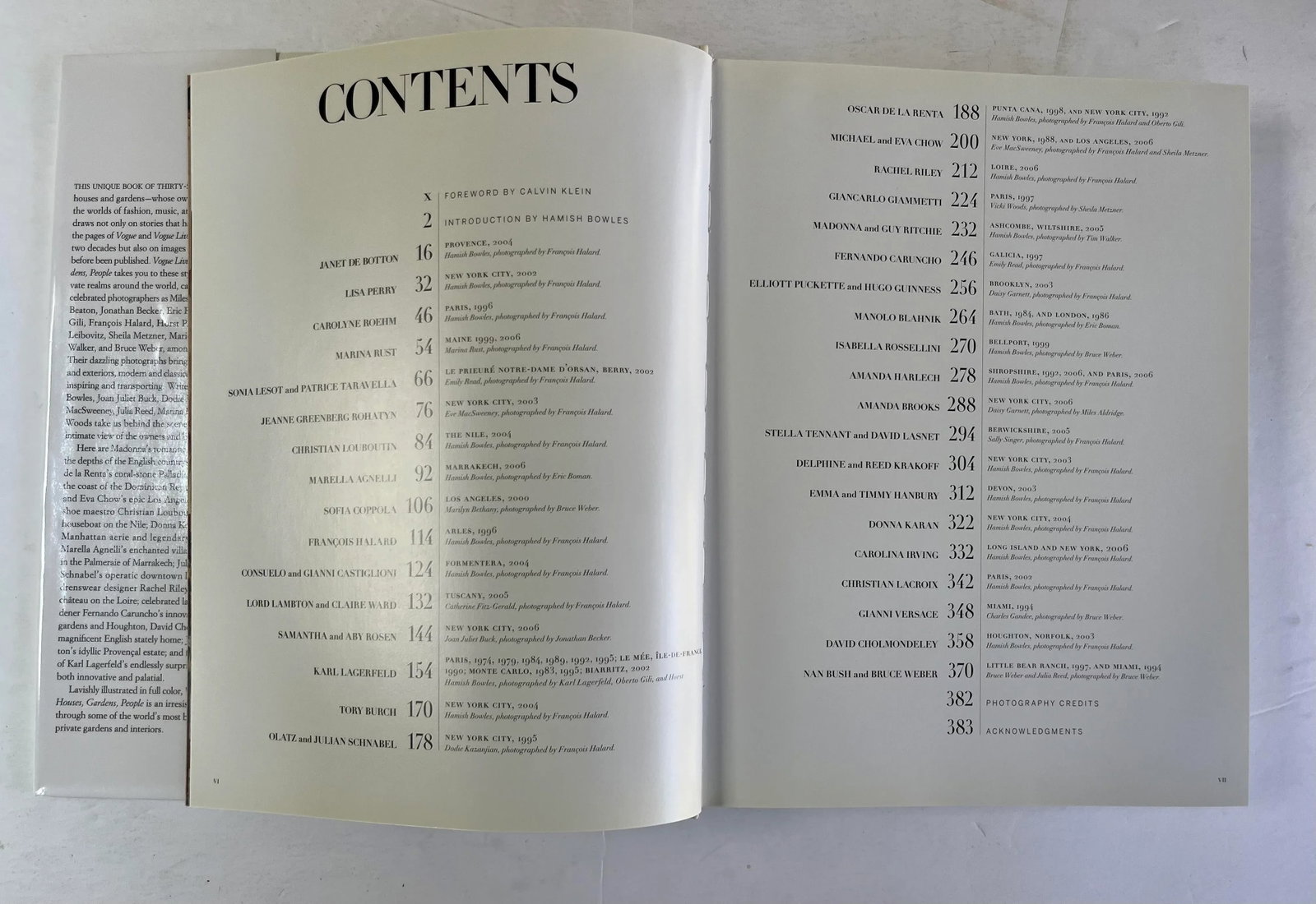 2010 Vogue Living: Houses, Gardens, People Book by Knopf, 6th Printing - 5
