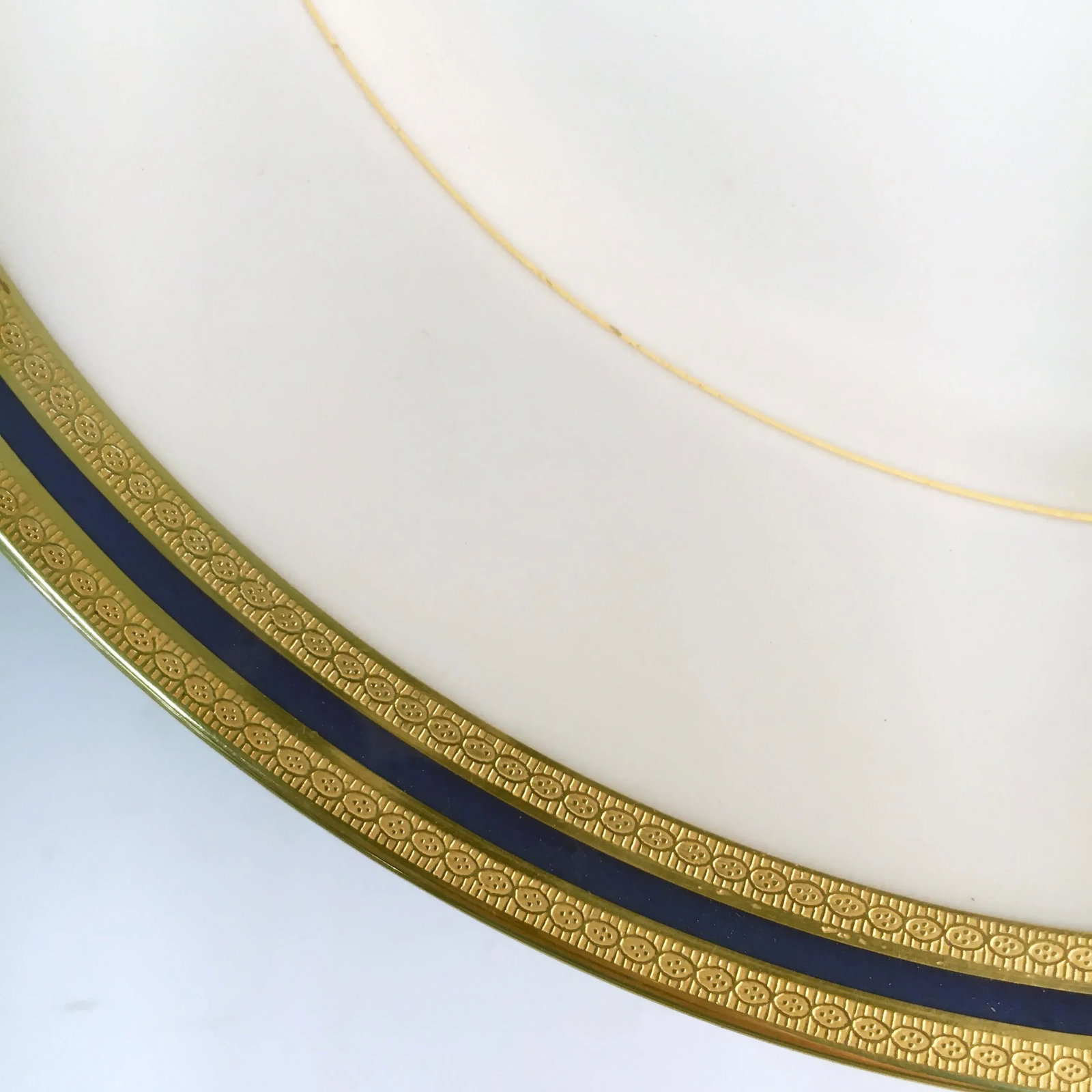 Tiffany & Company Lenox Cobalt + Gold Edge Dinner Plates - Set of 12 - 2