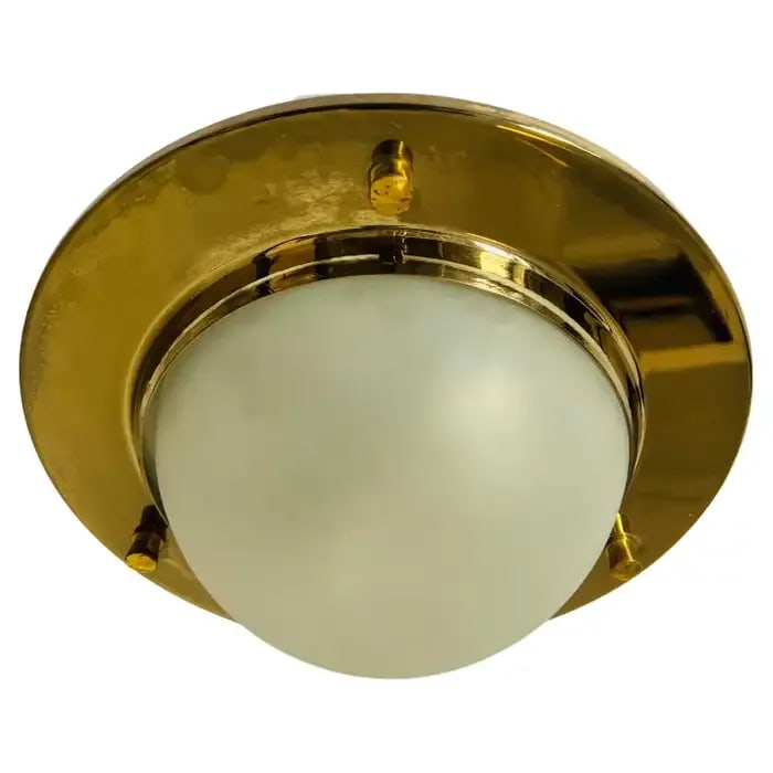 Nautical Azucena 1960 Luigi Caccia Dominioni Italian Mid Century Flush Lamp - 5