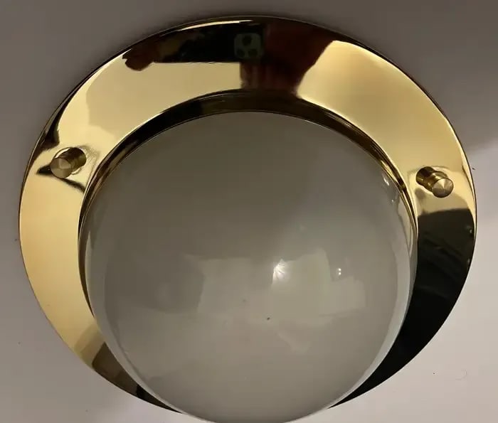 Nautical Azucena 1960 Luigi Caccia Dominioni Italian Mid Century Flush Lamp - 6