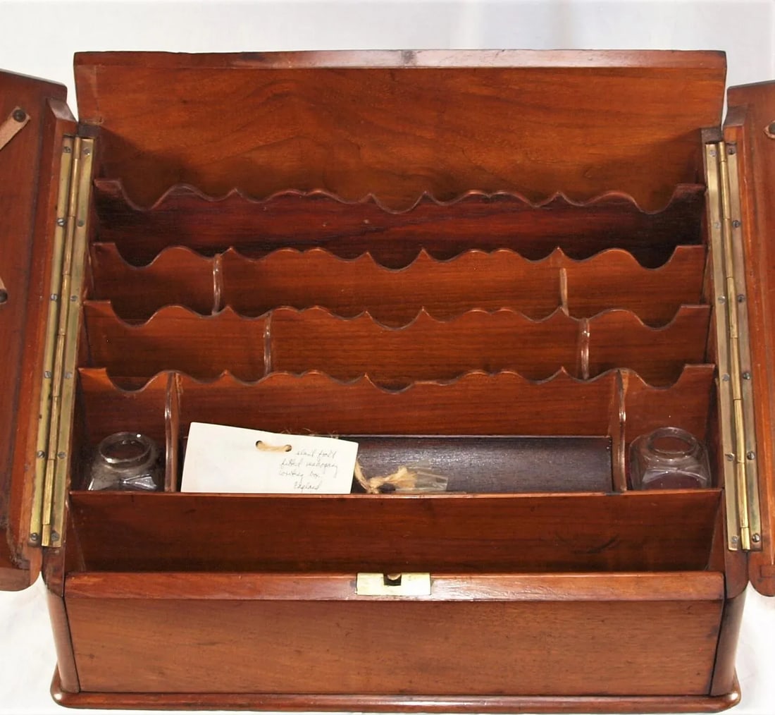 Antique 19th Century Mahogany Writing Box - 2