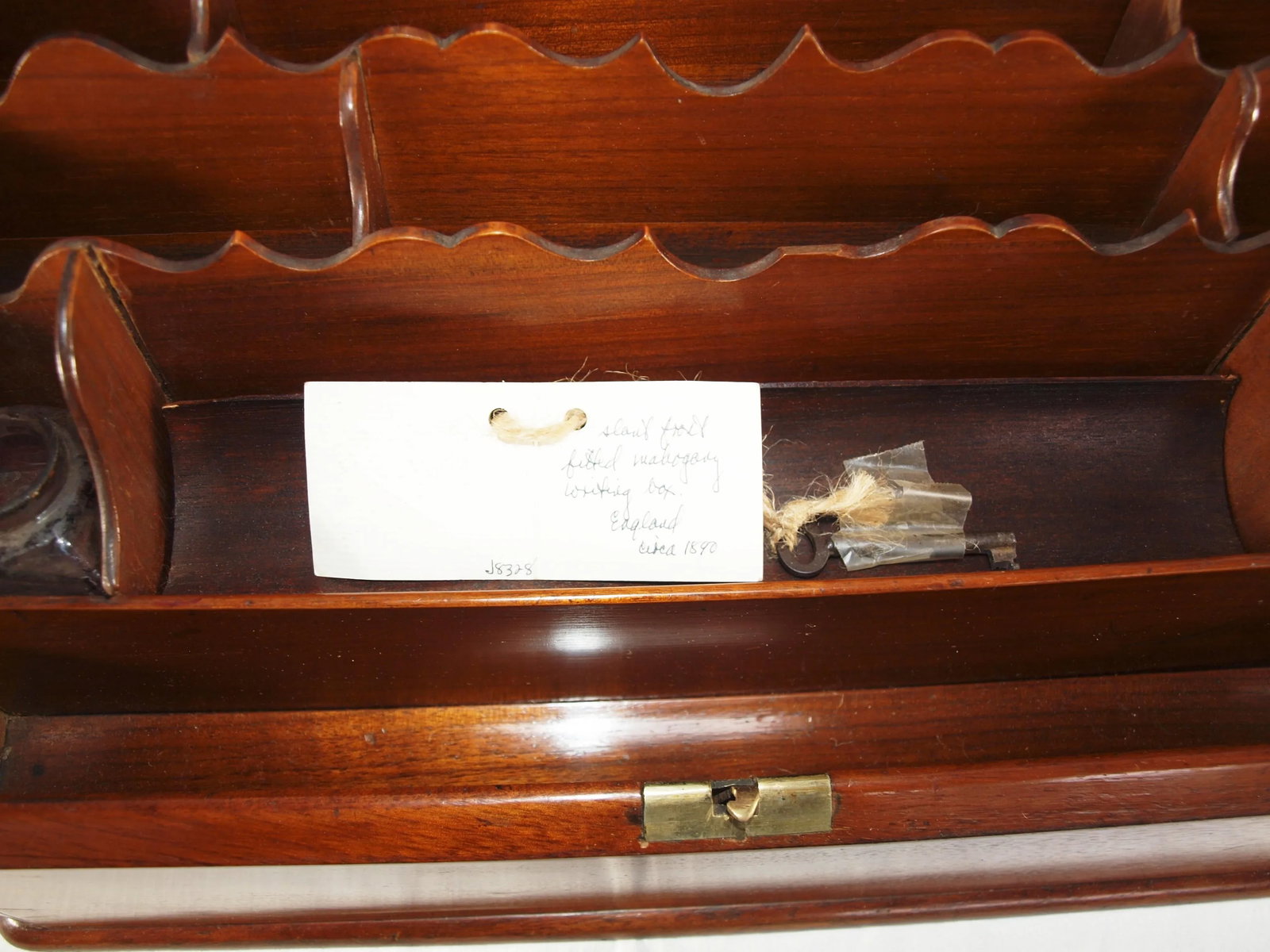 Antique 19th Century Mahogany Writing Box - 5