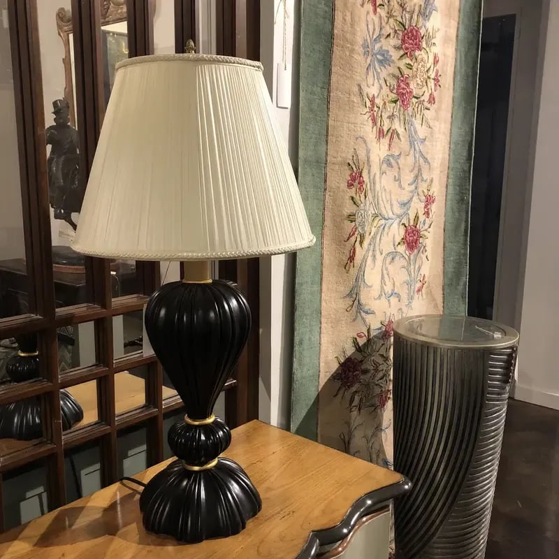 1990s Italian Hand Carved Florentine Style Lamp With Shade - 10