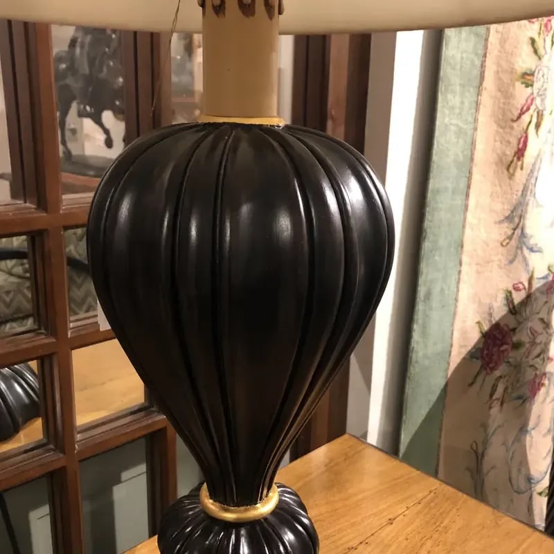 1990s Italian Hand Carved Florentine Style Lamp With Shade - 5