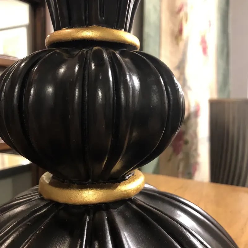 1990s Italian Hand Carved Florentine Style Lamp With Shade - 6