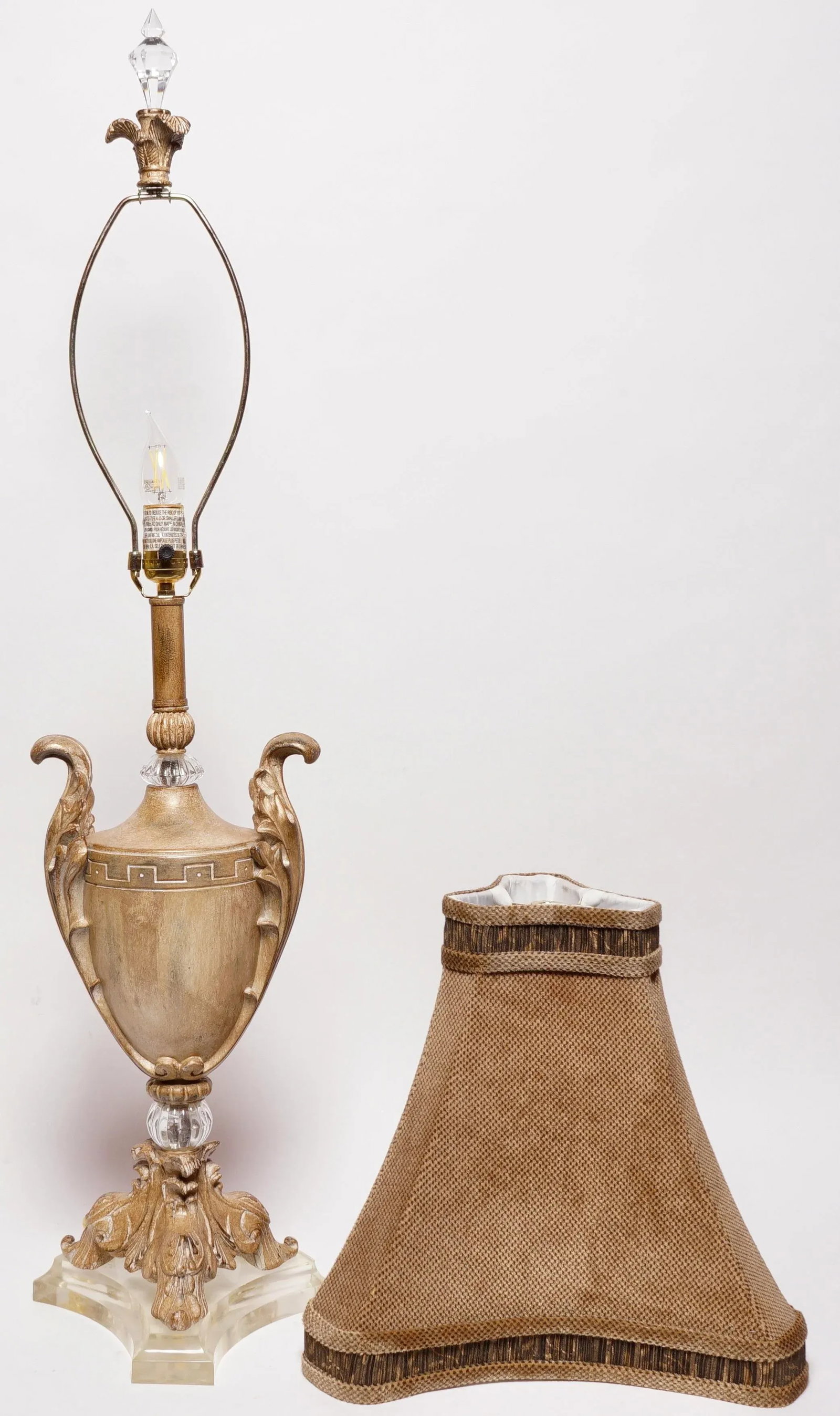 Late 20th Century French Urn and Lucite Table Lamp - 5