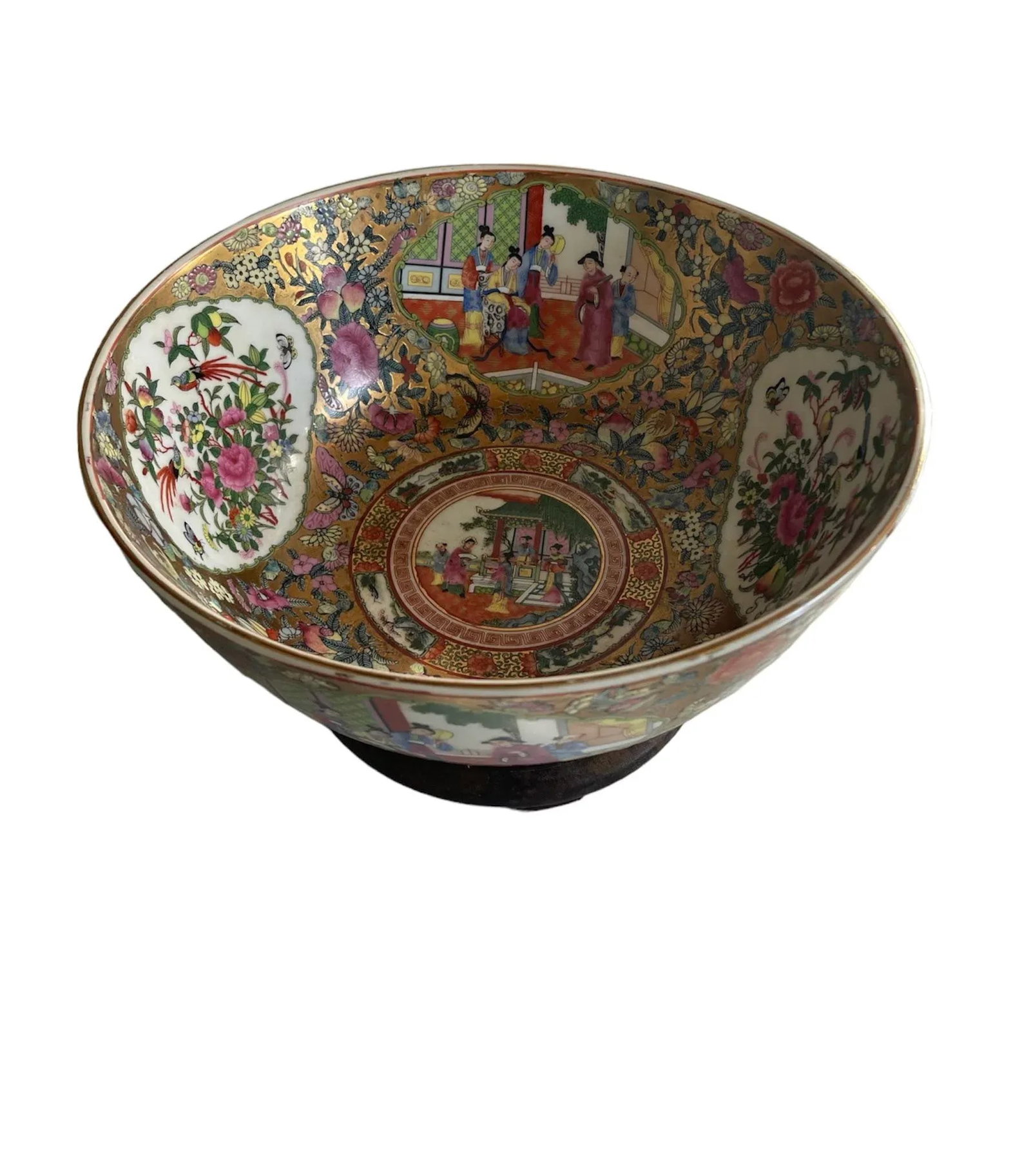 Chinese Famille Rose Medallion Porcelain Bowl - 4