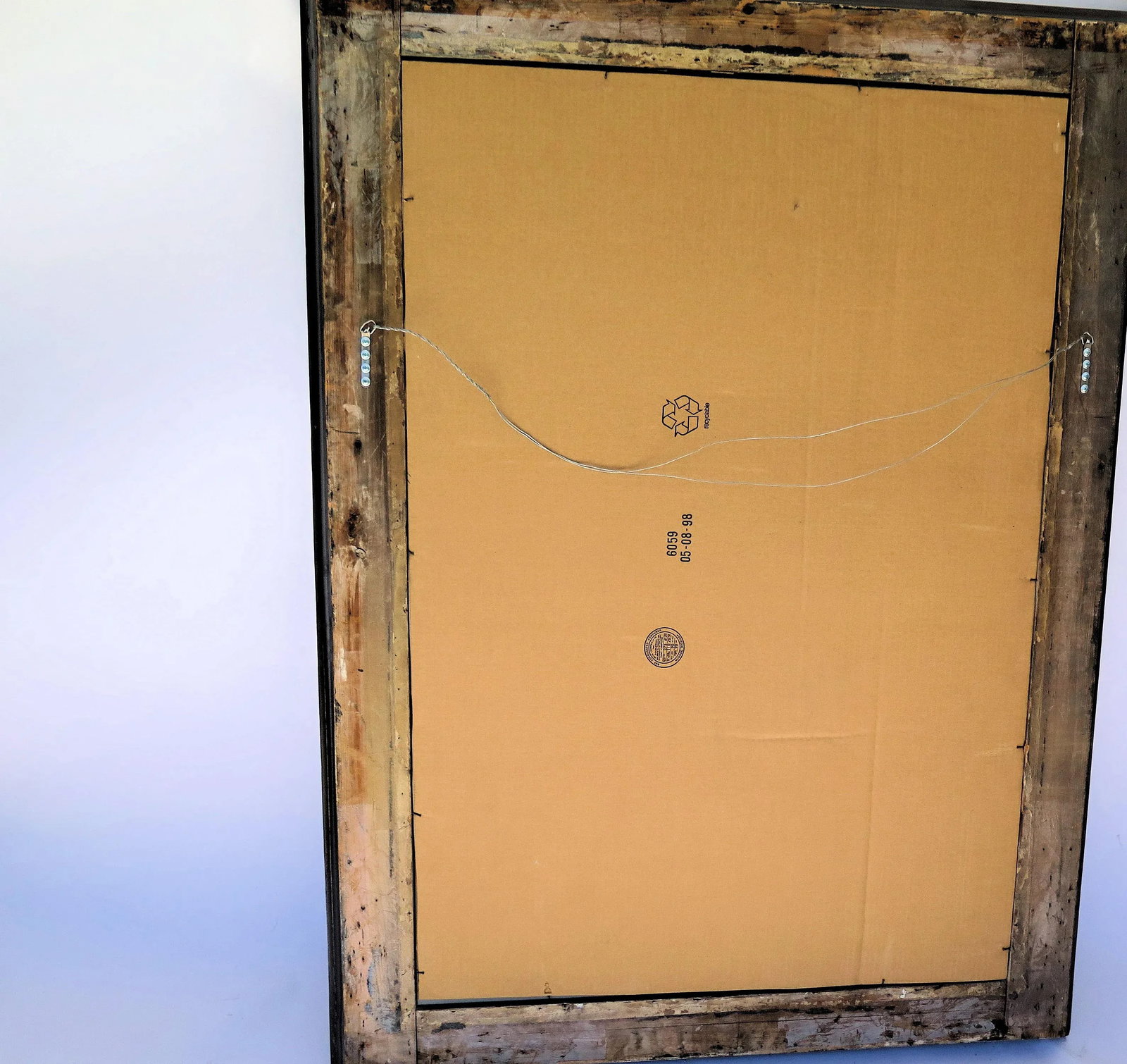 Monumental Antique Louis Phillipe Style Bronze Painted Mirror - 6