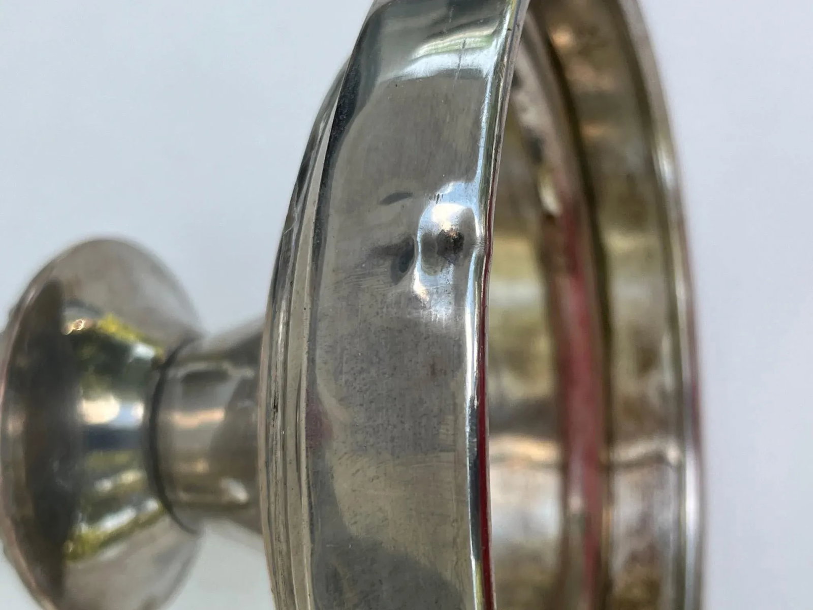 Pair George III Old Sheffield Silver Plated Three Light Candelabras. - 8