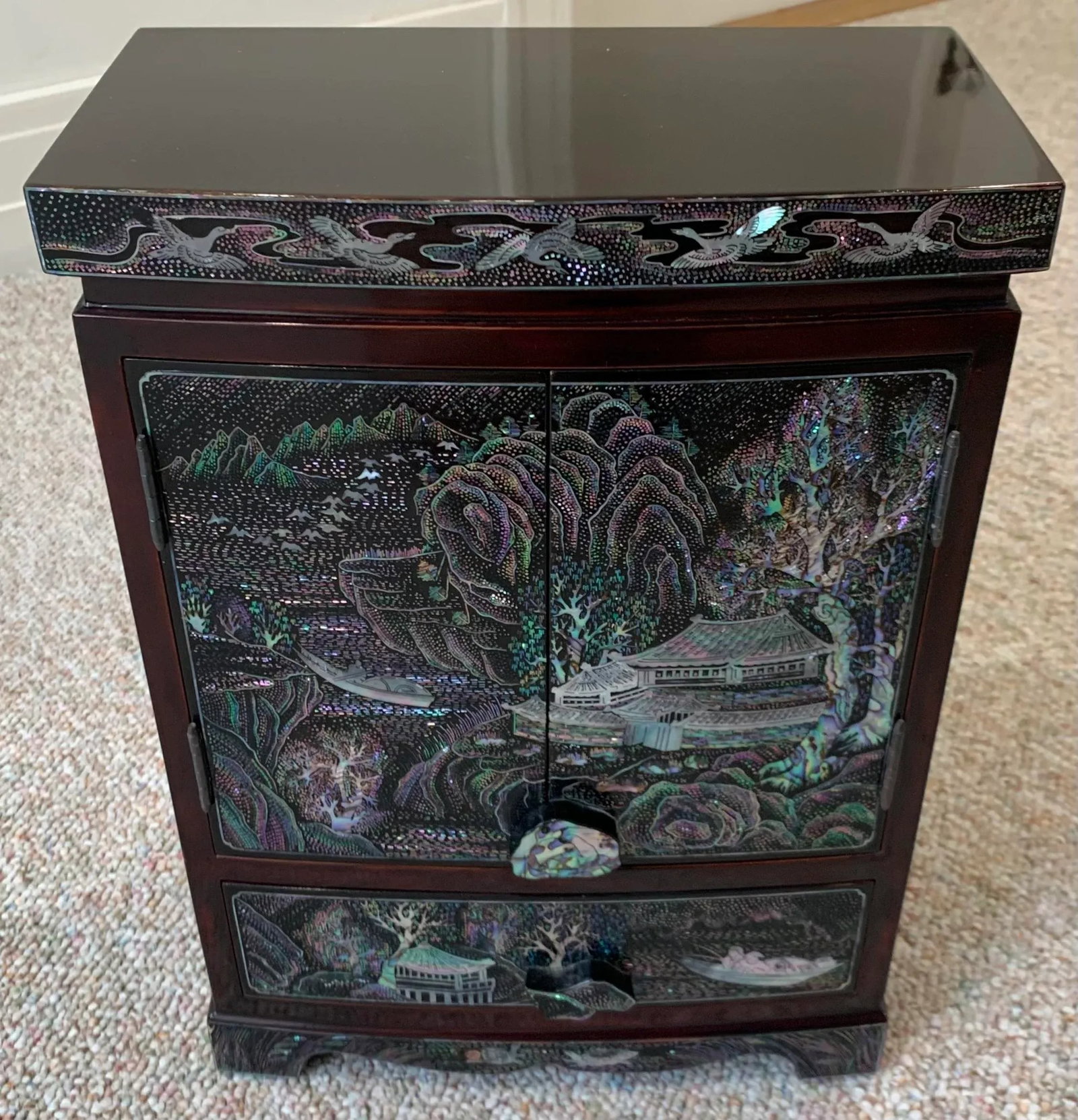 Late 20th Century Vintage Inlaid Korean Jewelry Box - 6