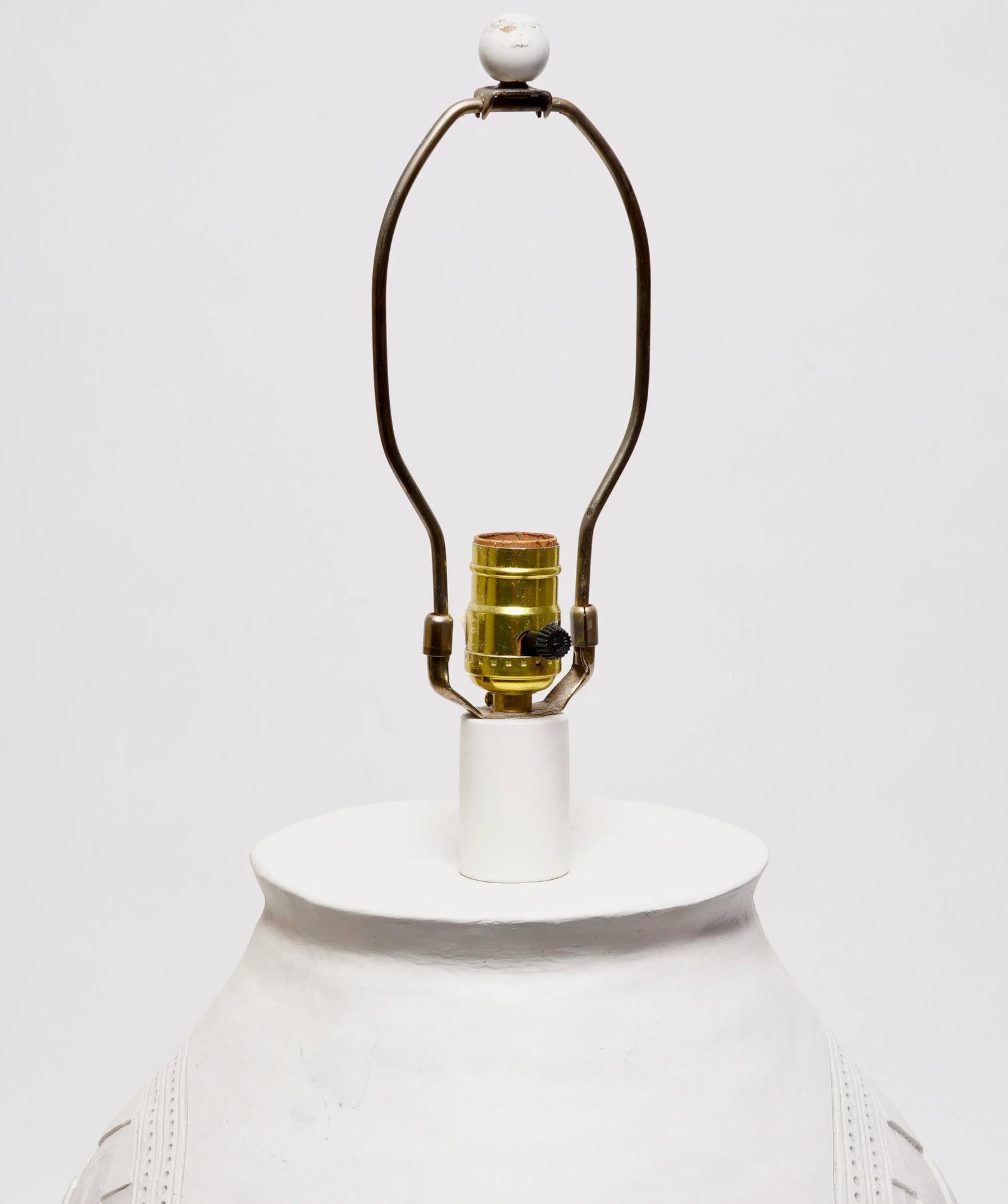 1980s Ceramic Tribal Design Table Lamp by Casual Lamps of California - 3