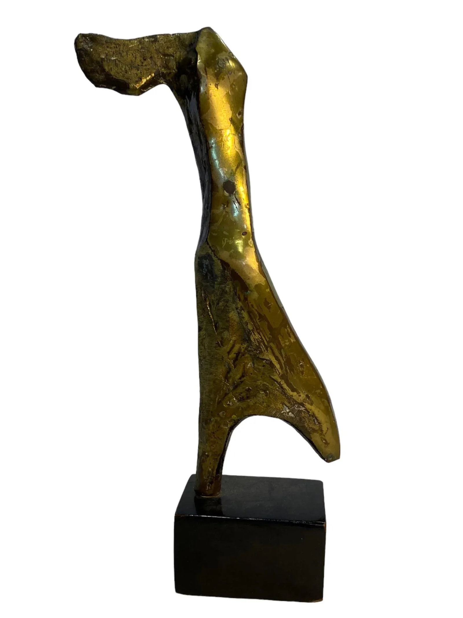 Mid 20 Century Abstract Figurative Brass Sculpture - 2