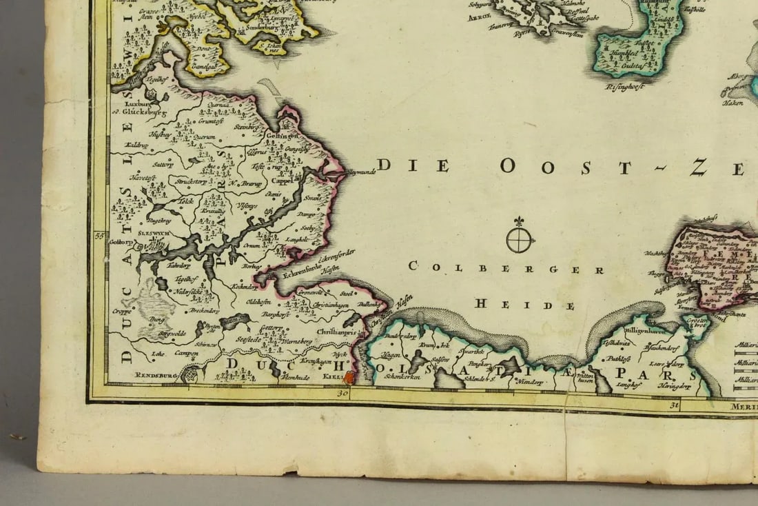 Johann Baptist Homann (1664-1724, Nuremberg) Map of Denmark, C. 1715-1730 - 10