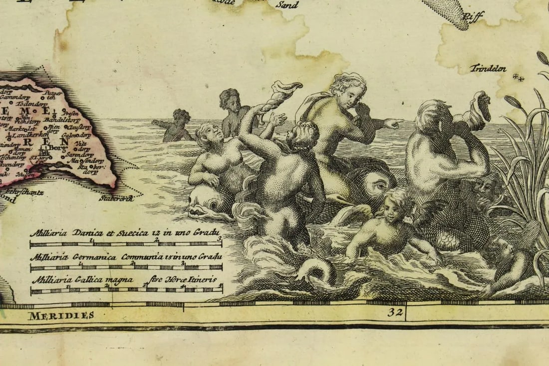 Johann Baptist Homann (1664-1724, Nuremberg) Map of Denmark, C. 1715-1730 - 5