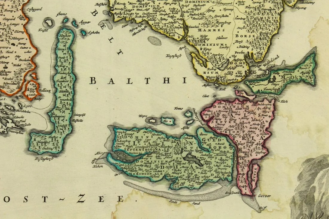 Johann Baptist Homann (1664-1724, Nuremberg) Map of Denmark, C. 1715-1730 - 9
