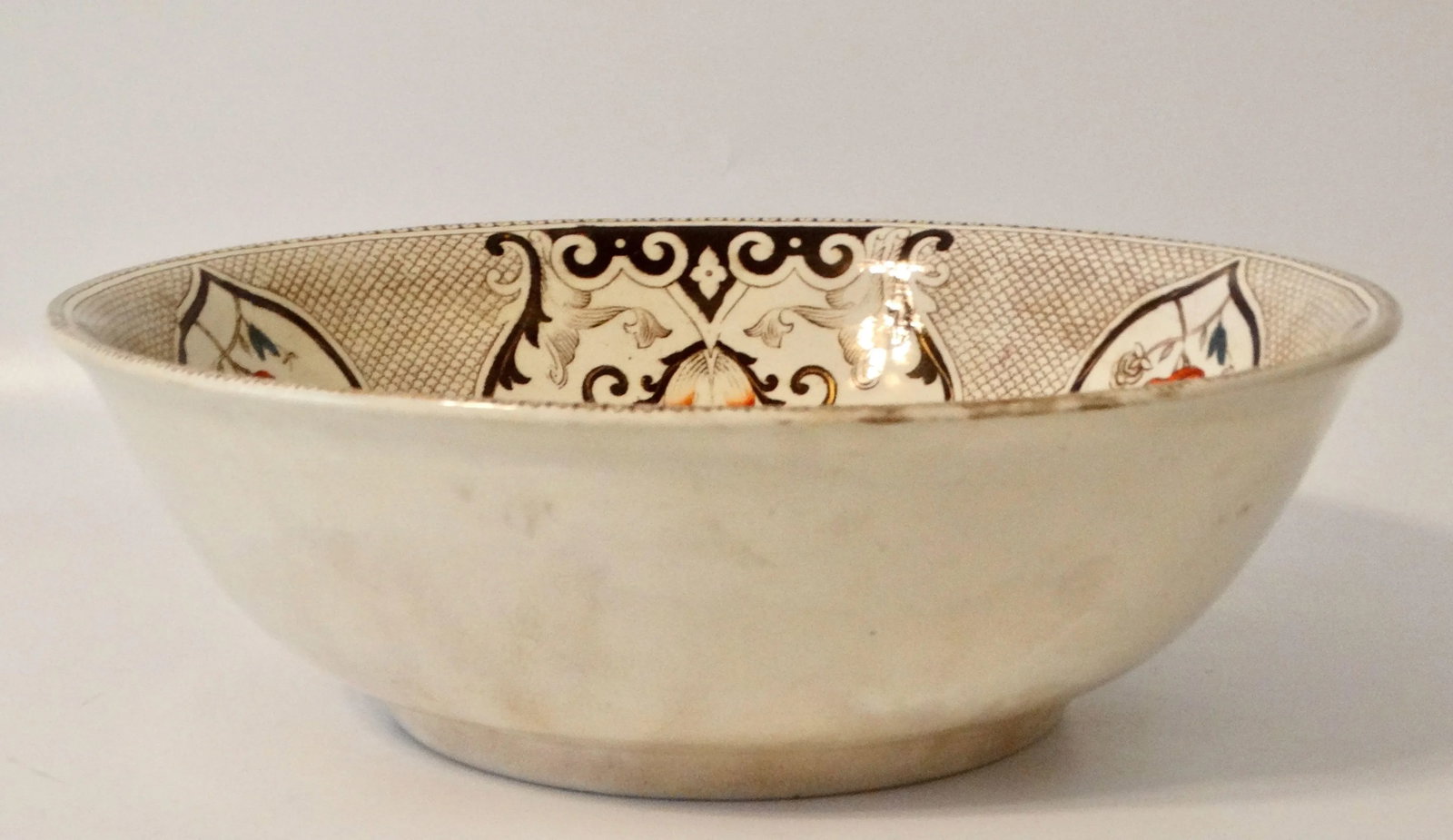 19th-Century English Imari Style Bowl 14.75" Diameter - 7