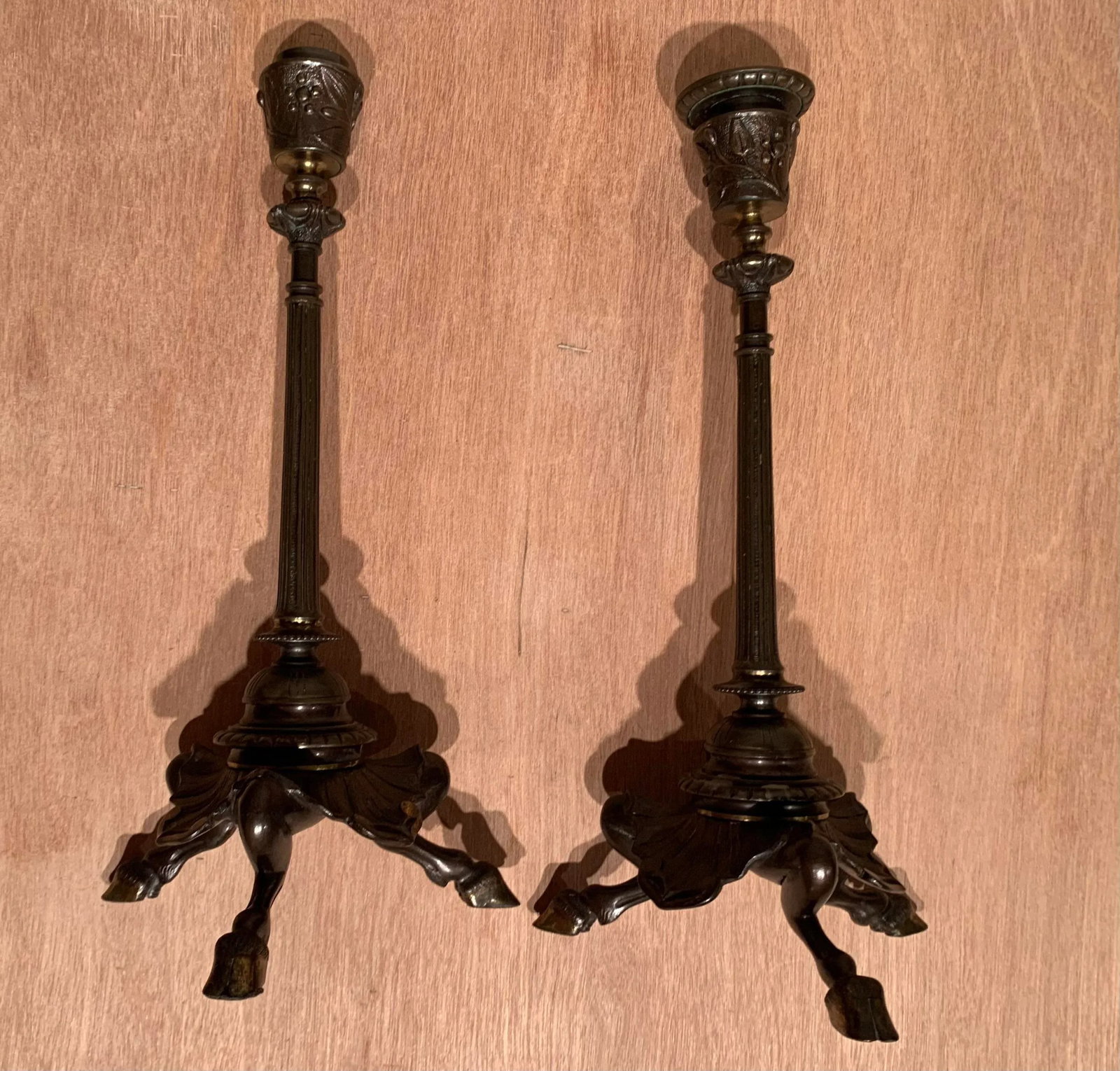 Vintage Brass Candlesticks- a Pair - 6