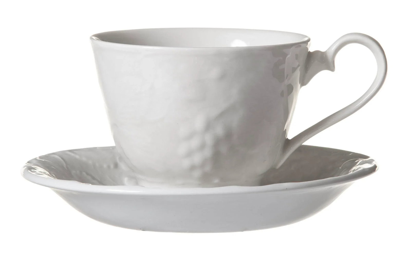 Burgess & Leigh English Ironstone Footed Teacups & Saucers Set/9 - 11