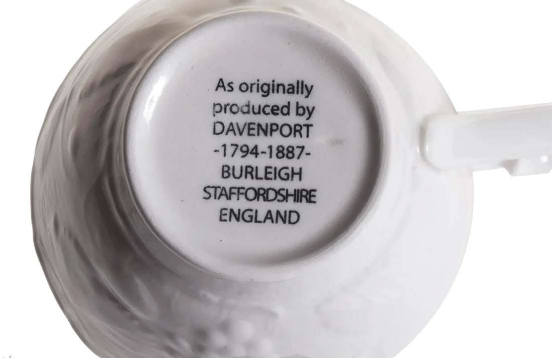 Burgess & Leigh English Ironstone Footed Teacups & Saucers Set/9 - 8