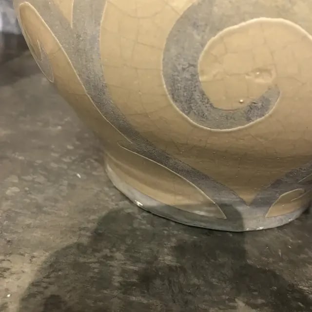 1990s Vintage Ceramic Table Lamp With Drum Shade - 5