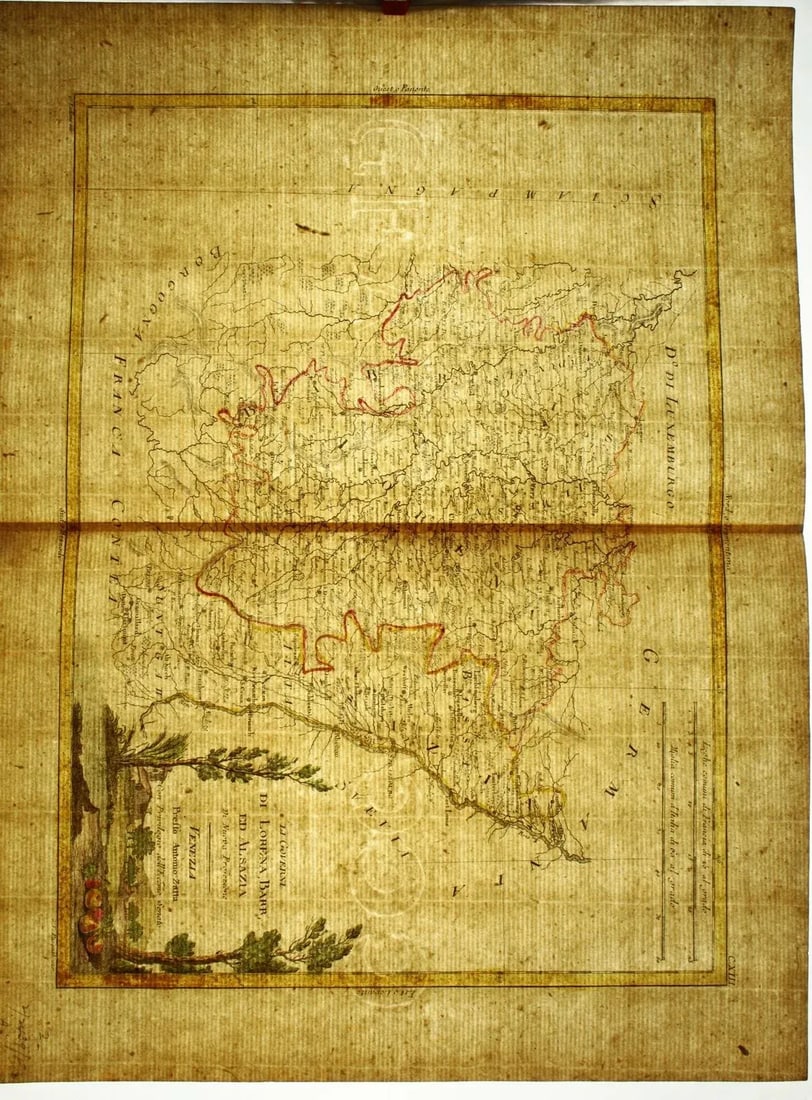 1775 Regional Map Alsace France by Antonio Zatta (1722-1803) Atlante Novissimo - 10