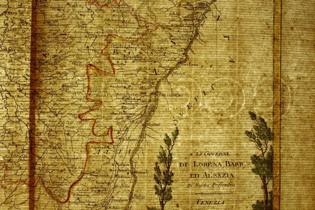 1775 Regional Map Alsace France by Antonio Zatta (1722-1803) Atlante Novissimo - 11
