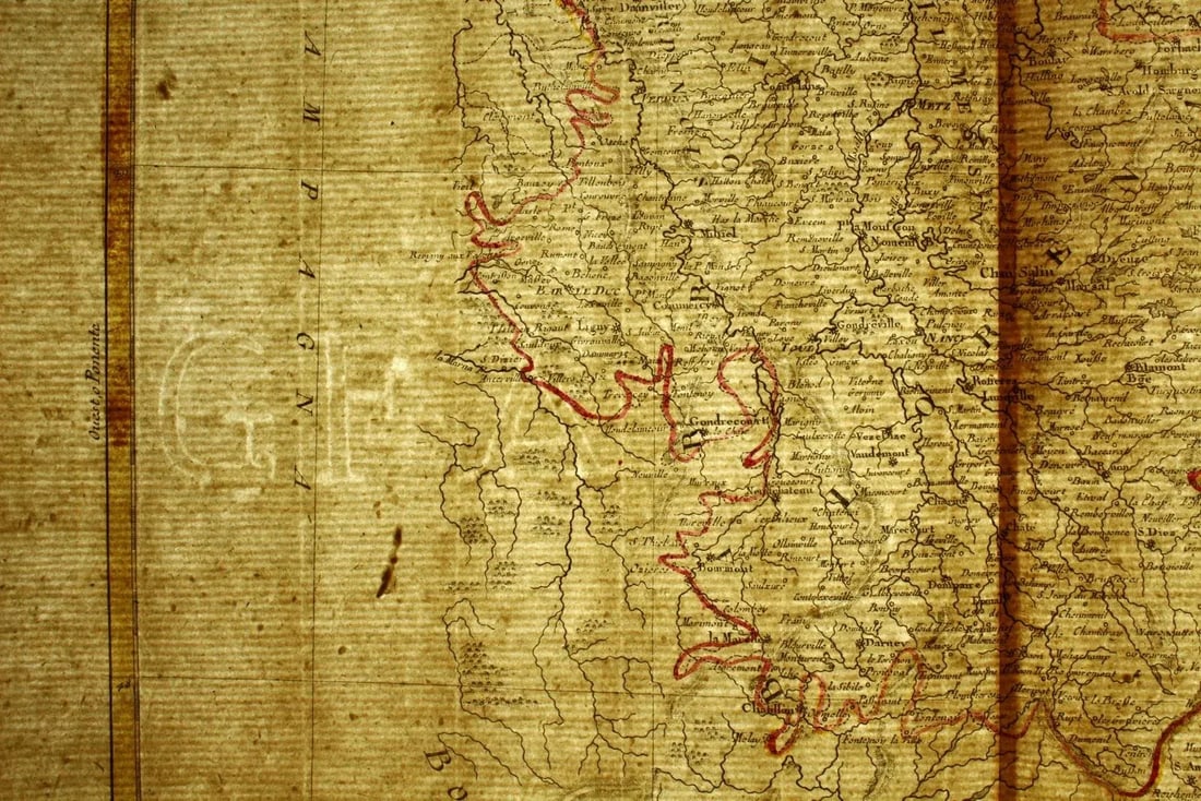 1775 Regional Map Alsace France by Antonio Zatta (1722-1803) Atlante Novissimo - 12