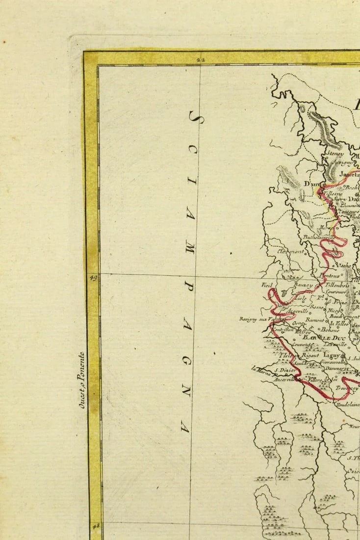 1775 Regional Map Alsace France by Antonio Zatta (1722-1803) Atlante Novissimo - 5