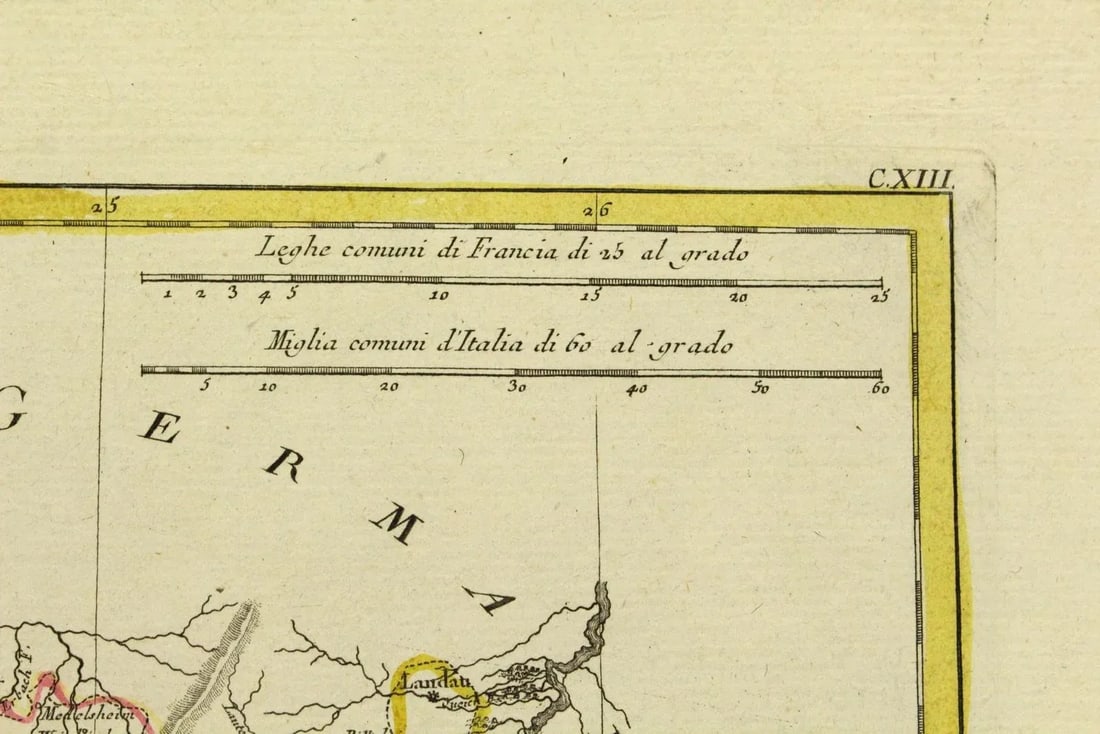 1775 Regional Map Alsace France by Antonio Zatta (1722-1803) Atlante Novissimo - 8