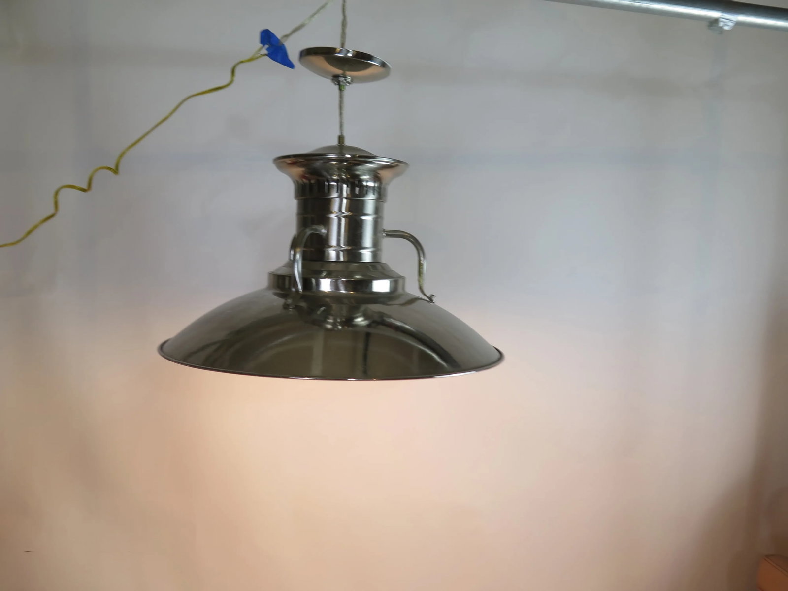 Large Vintage 1990s Stainless Steel Pendant - 2