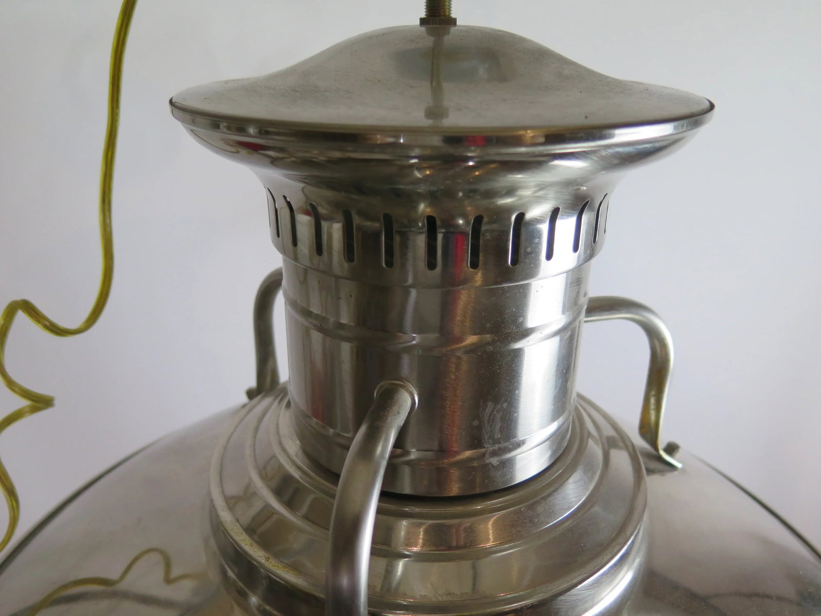 Large Vintage 1990s Stainless Steel Pendant - 4