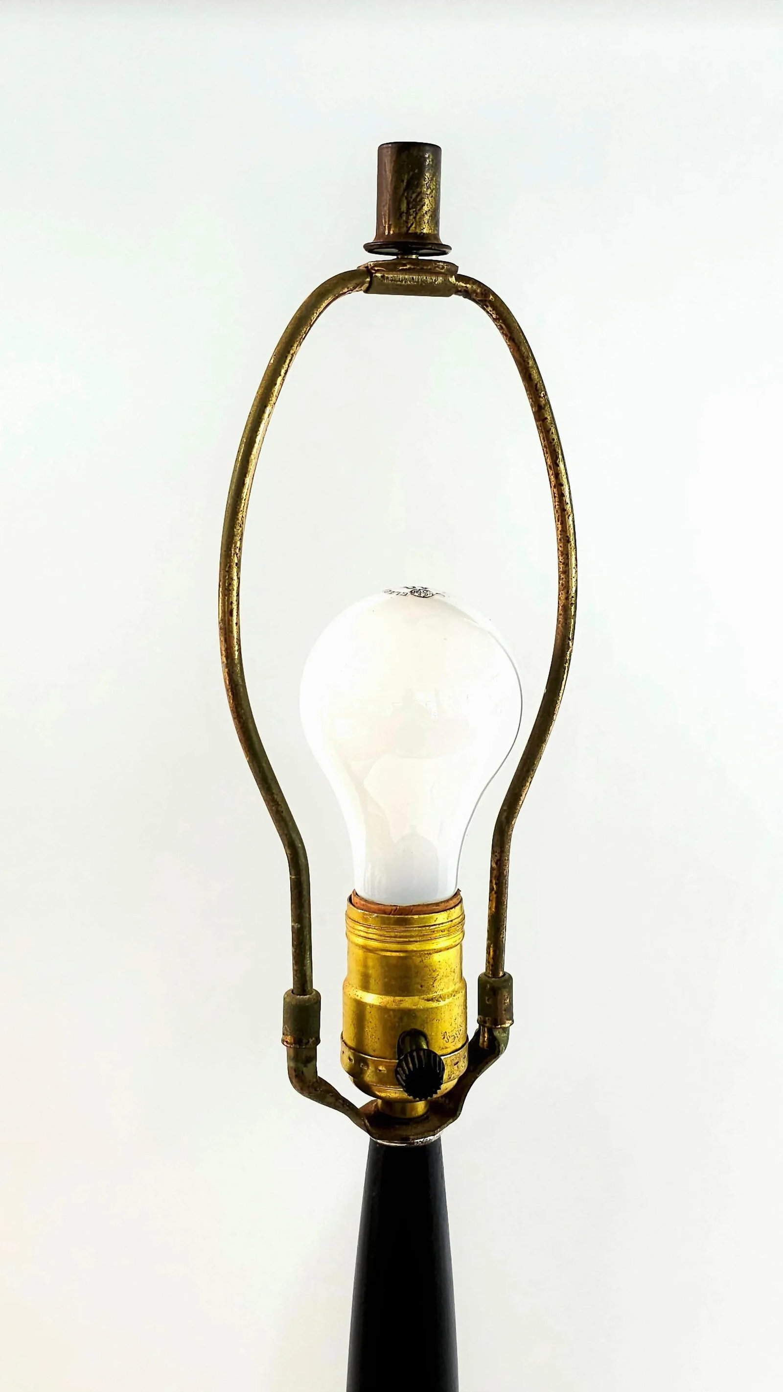 Vintage Mid-Century Smoky Glass and Chrome Table Lamp - 10