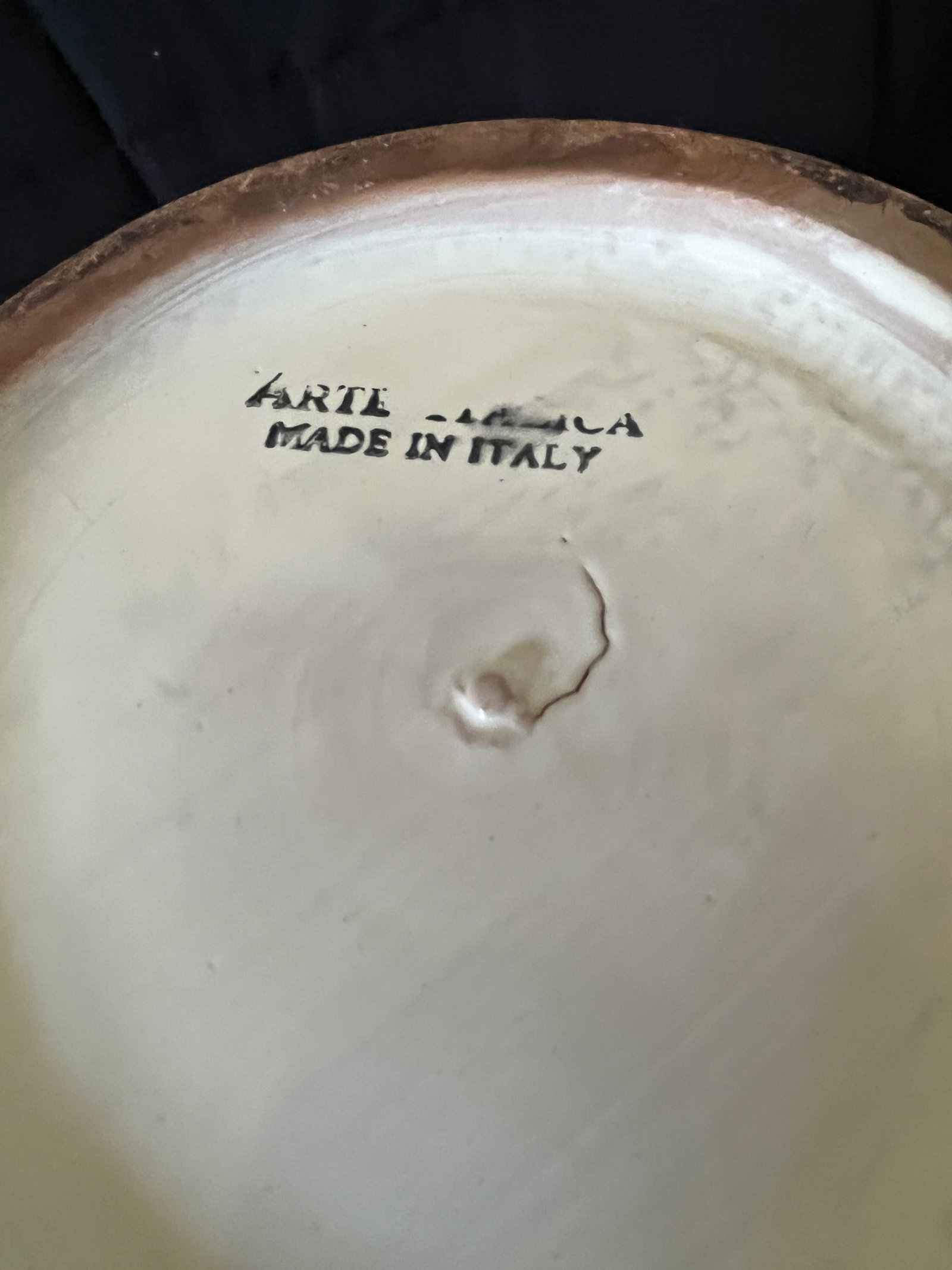 1990s Extra Large Arte Italica Cream Color Rustic Italian Pitcher - 2