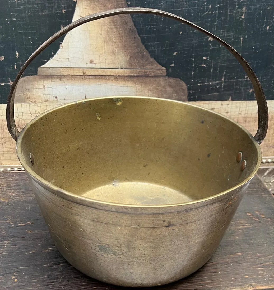 Circa 1800 Georgian, Heavy Antique, English Bronze Jam/Preserve Cooking Pot - 2