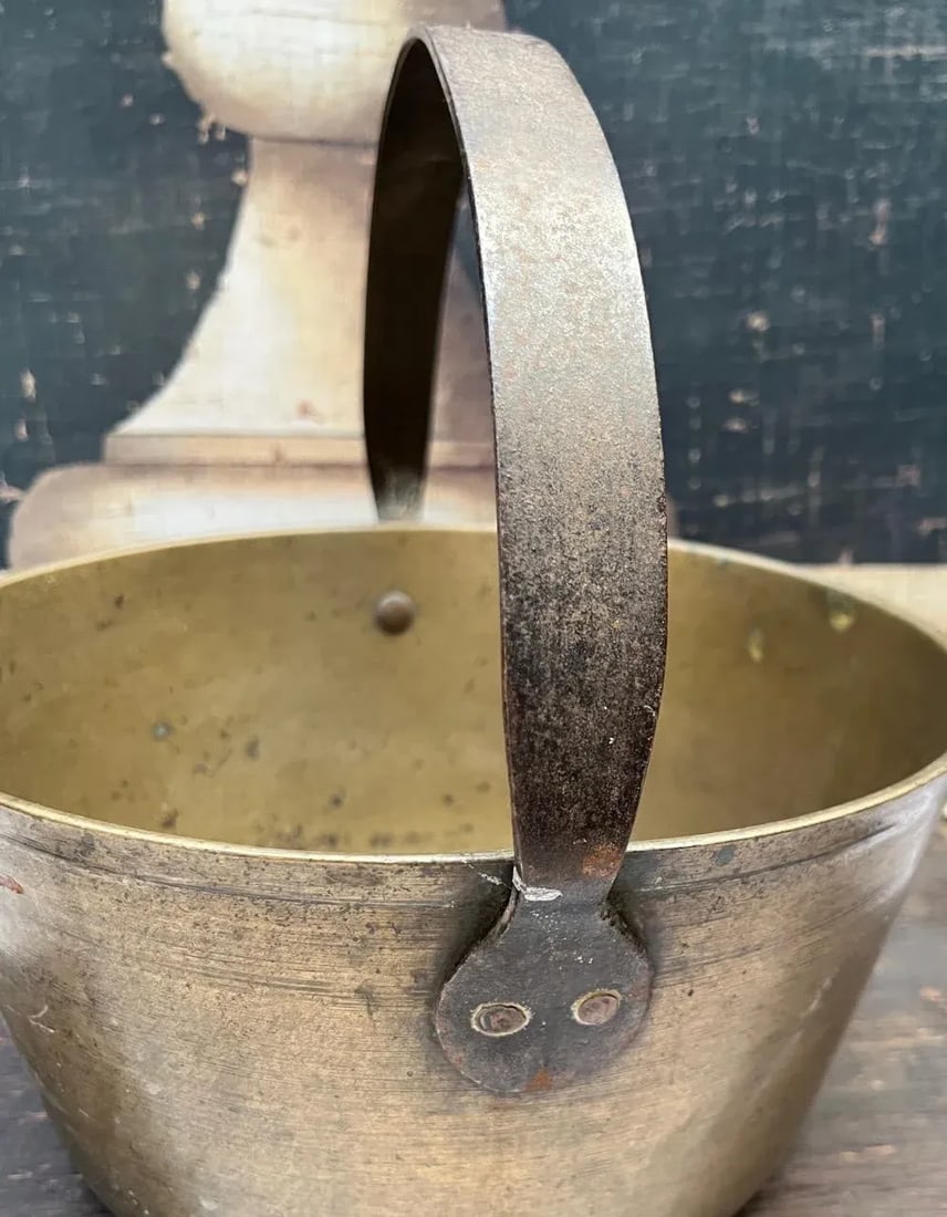 Circa 1800 Georgian, Heavy Antique, English Bronze Jam/Preserve Cooking Pot - 3