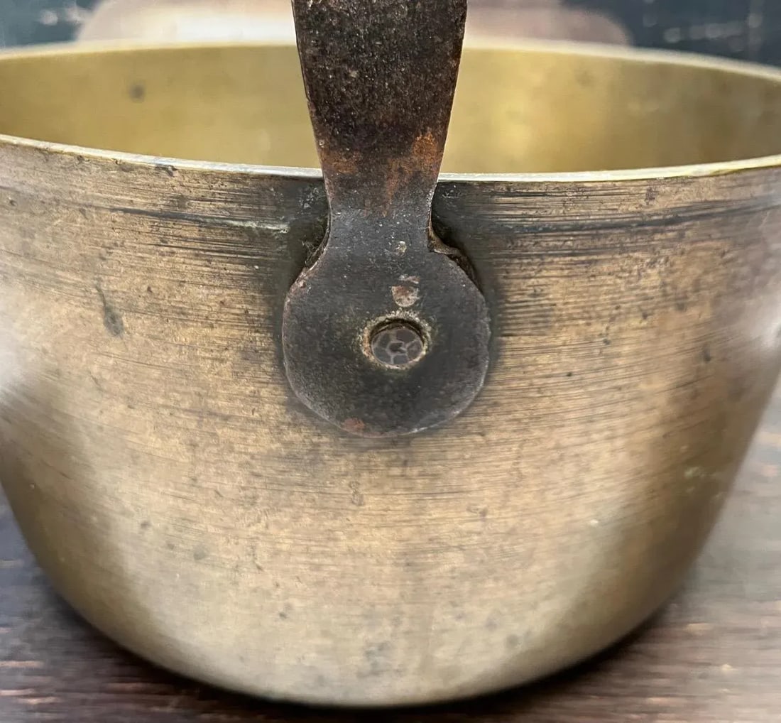 Circa 1800 Georgian, Heavy Antique, English Bronze Jam/Preserve Cooking Pot - 6