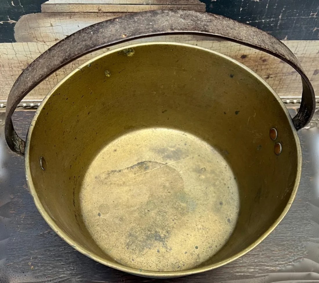 Circa 1800 Georgian, Heavy Antique, English Bronze Jam/Preserve Cooking Pot - 7