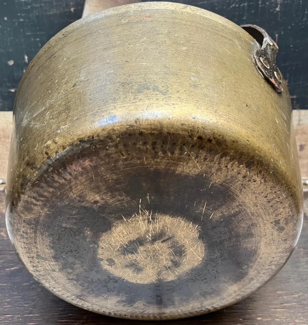 Circa 1800 Georgian, Heavy Antique, English Bronze Jam/Preserve Cooking Pot - 9