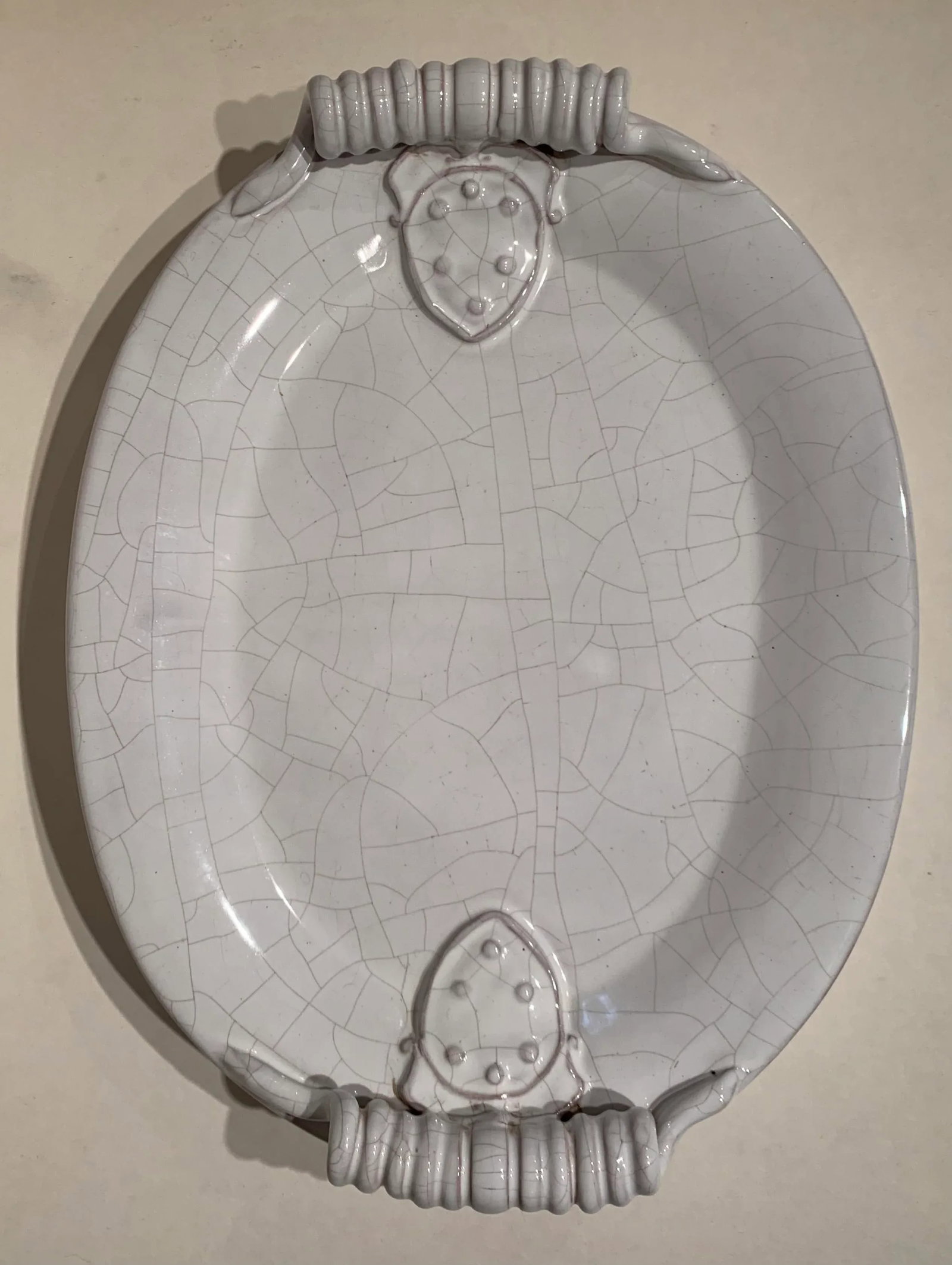 Vintage Italian Crackled Ceramic Platter - 2