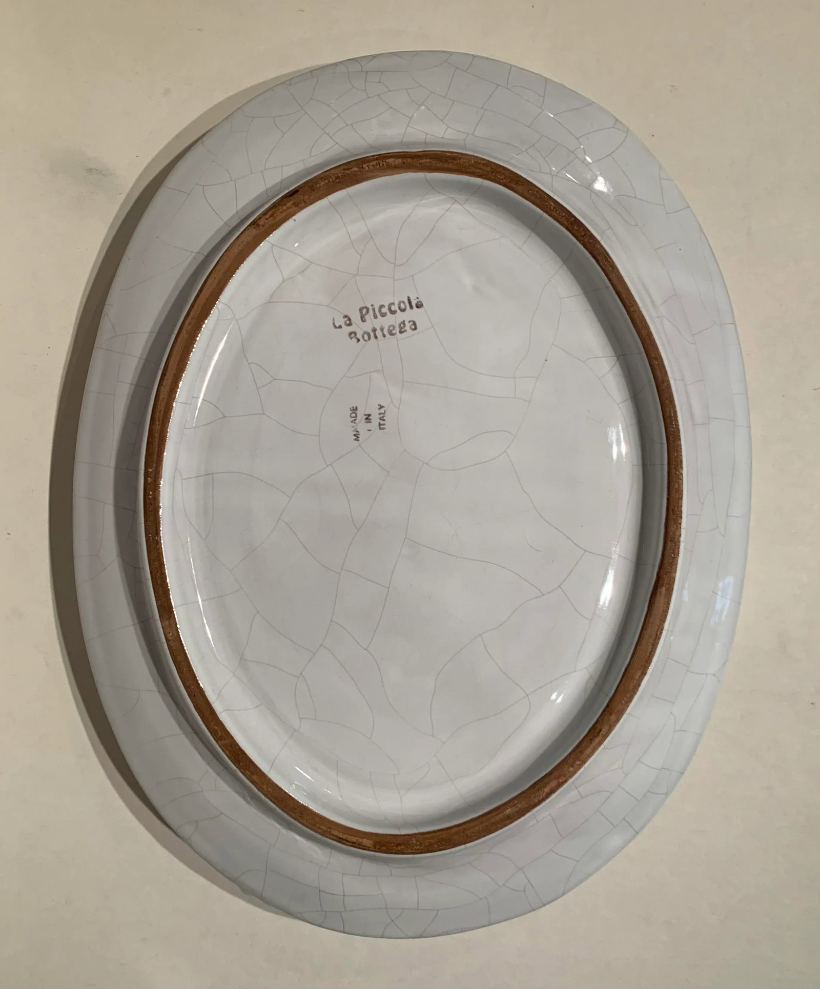 Vintage Italian Crackled Ceramic Platter - 4