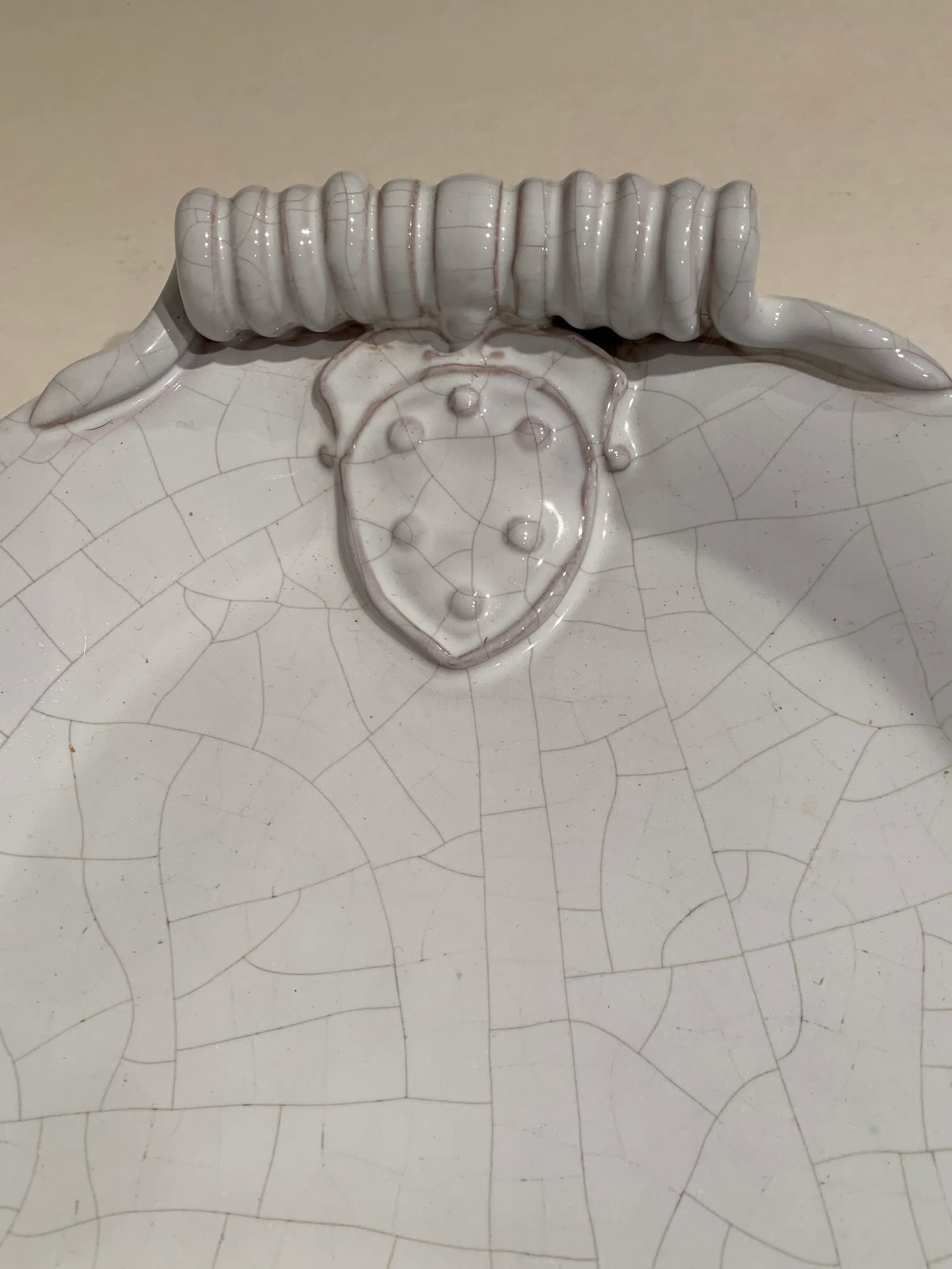 Vintage Italian Crackled Ceramic Platter - 6