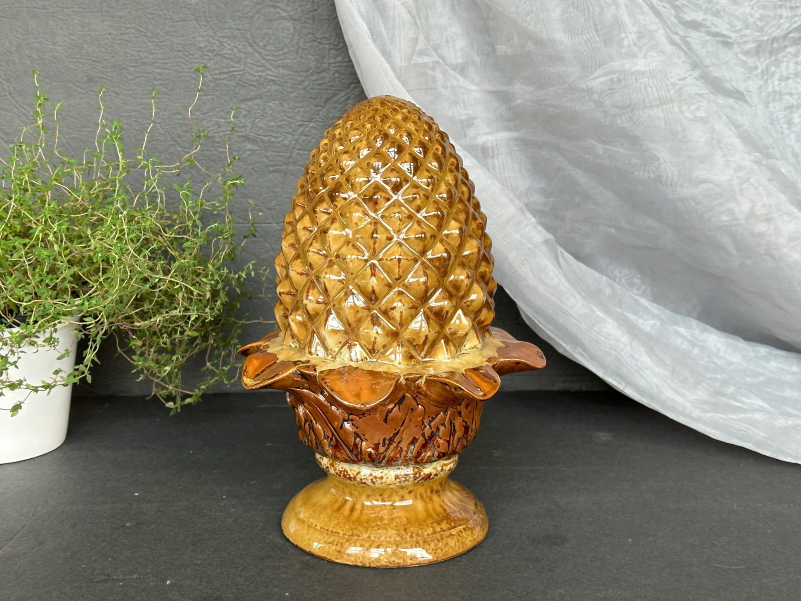 Ceramic Pineapple Table Centerpiece Ornament - 12