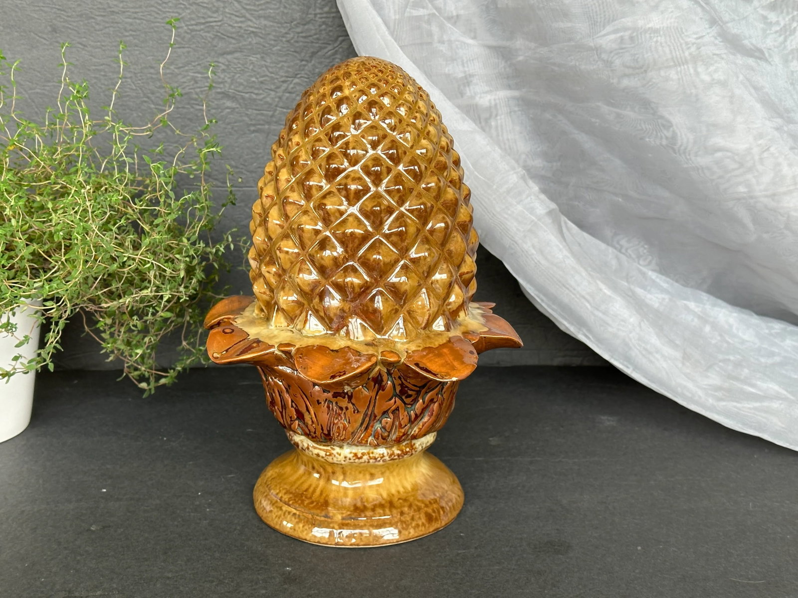 Ceramic Pineapple Table Centerpiece Ornament - 6