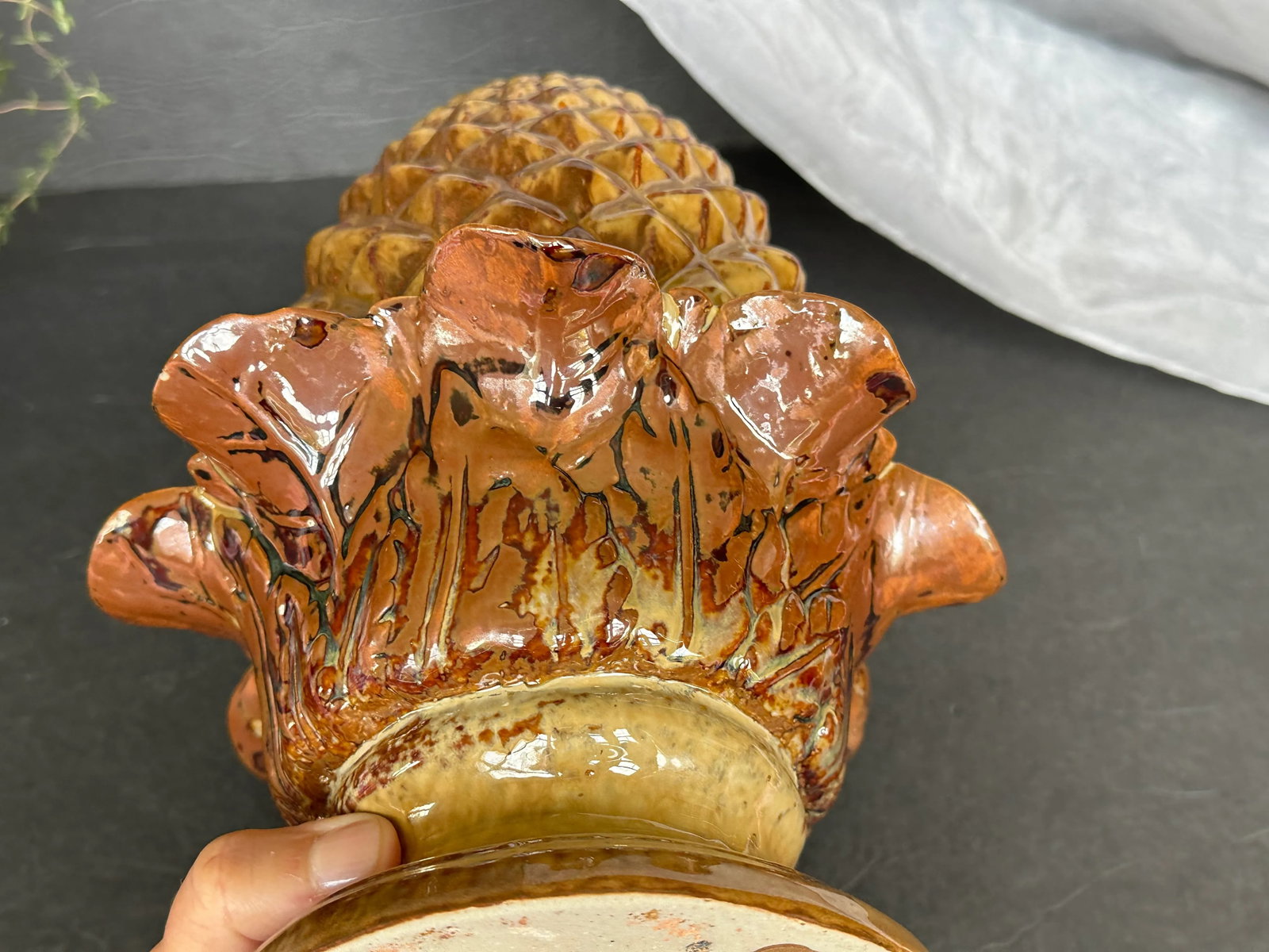 Ceramic Pineapple Table Centerpiece Ornament - 7