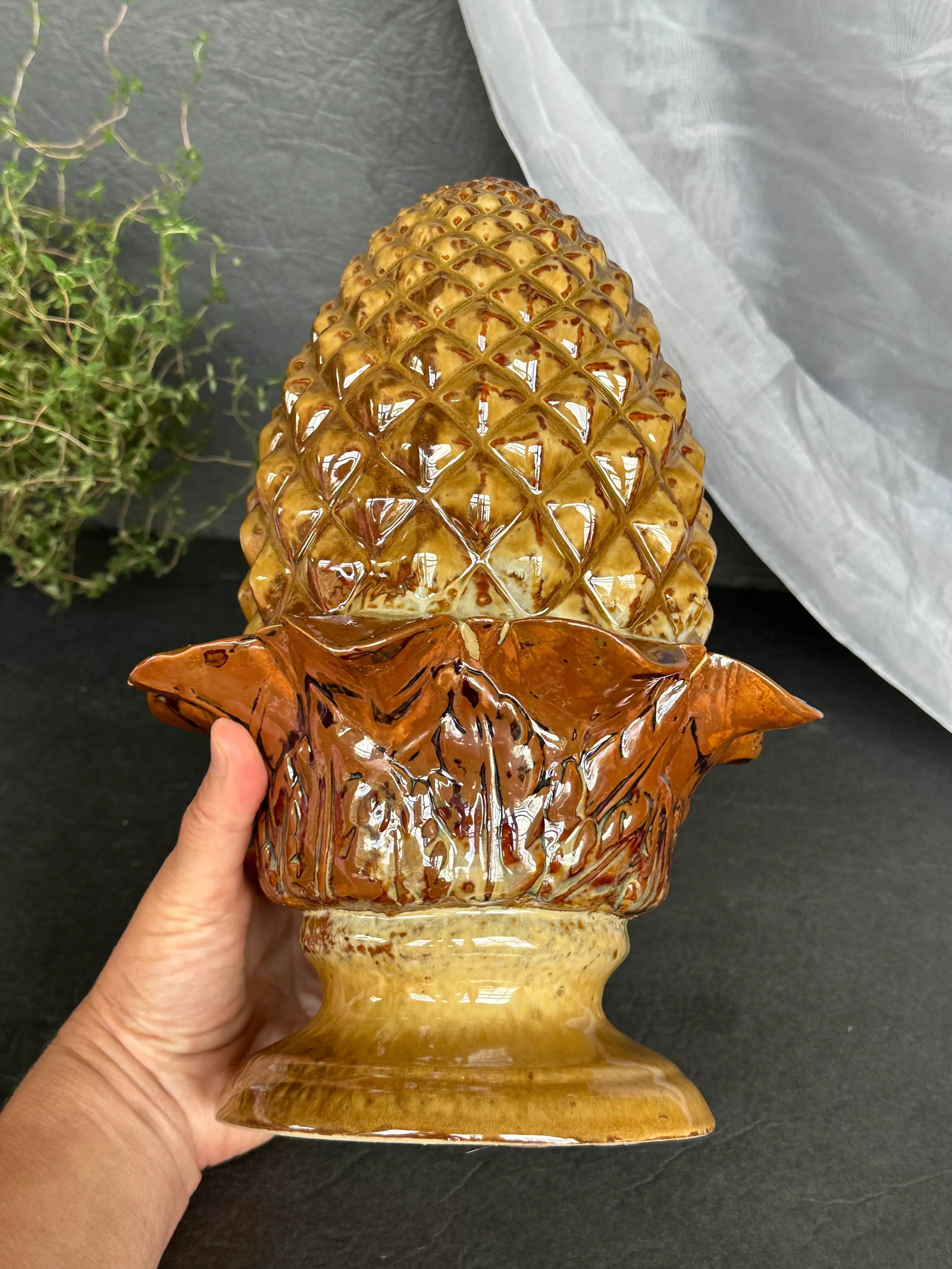 Ceramic Pineapple Table Centerpiece Ornament - 8