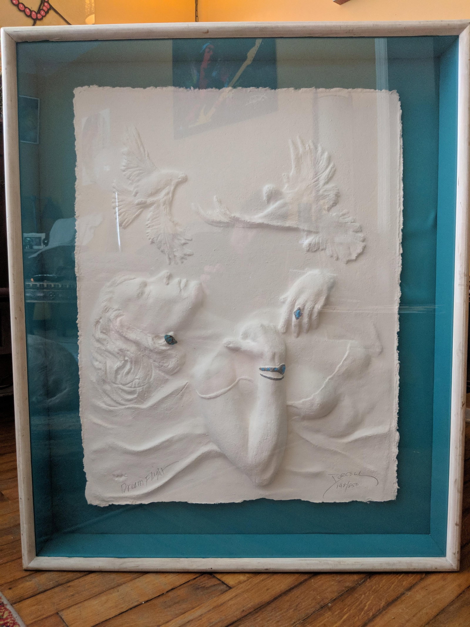 Framed Relief Sculpture by Purcell "Dream Flight" 148/850 Signed - 3